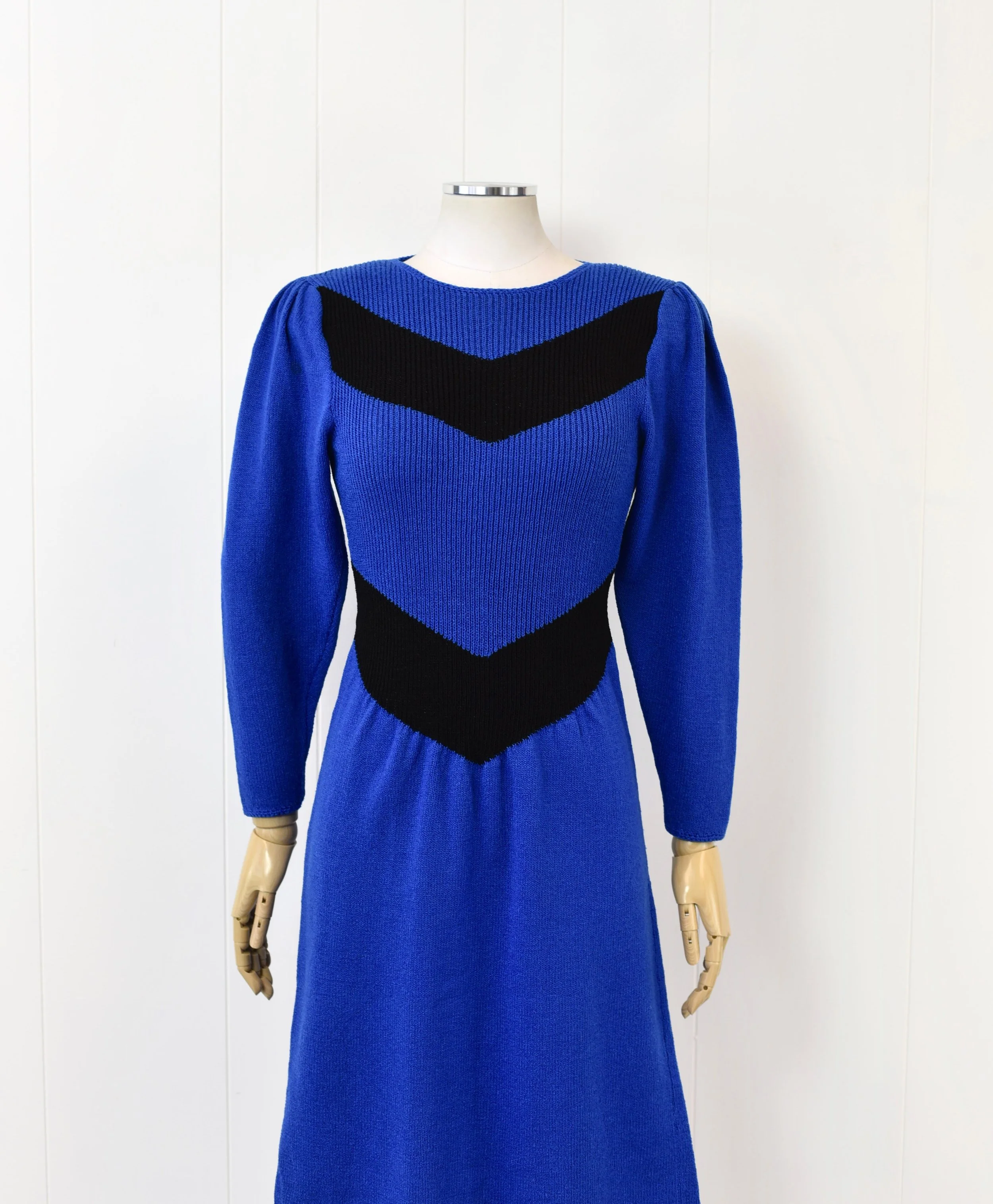 princess polly baby blue dress 1980s Blue Black Striped Pat Sandler for Wellmore Sweater Dress — Canned  Ham Vintage