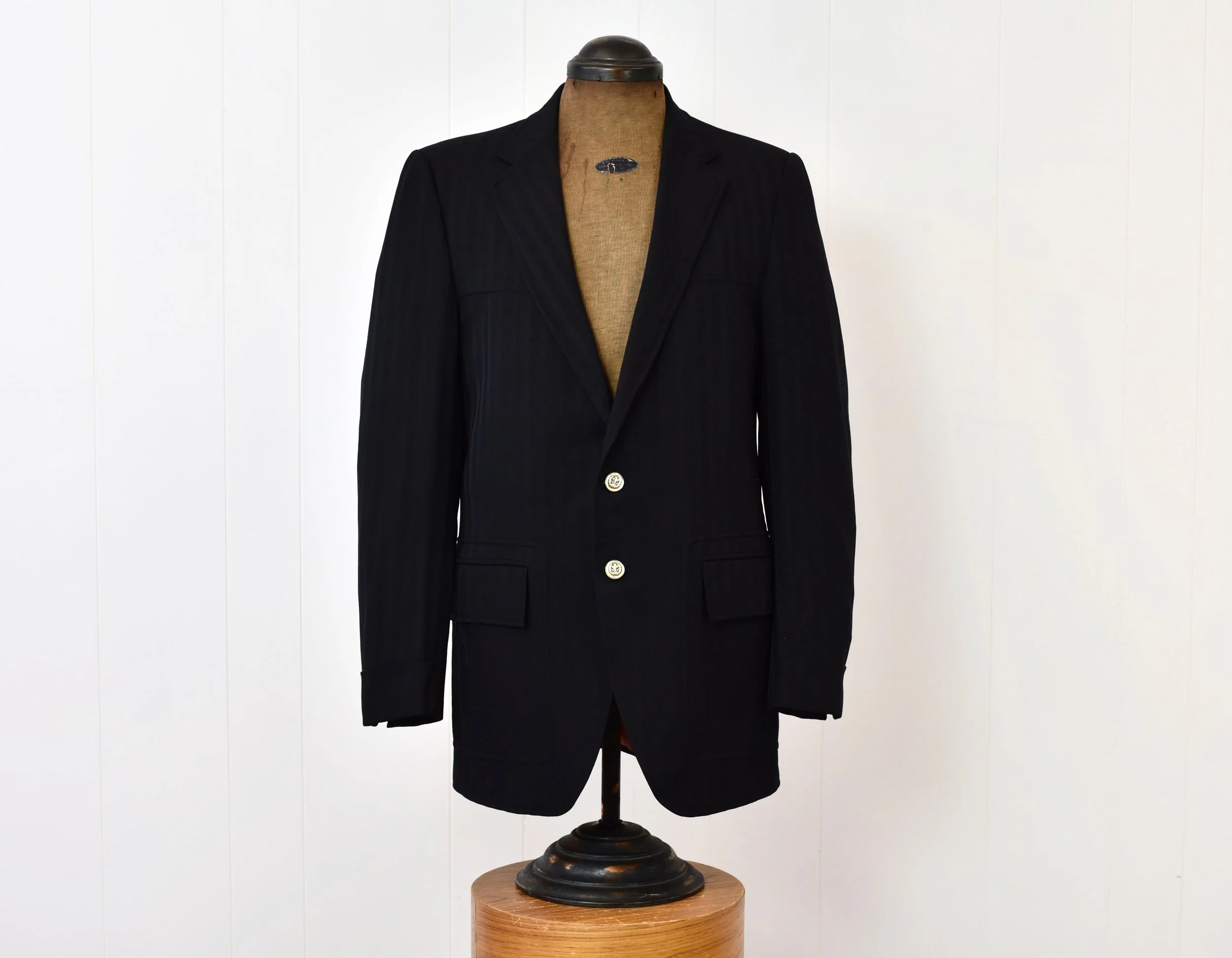 1960s Striped Black Charcoal Mens Suit Jacket Blazer Louis Roth Clothes ...