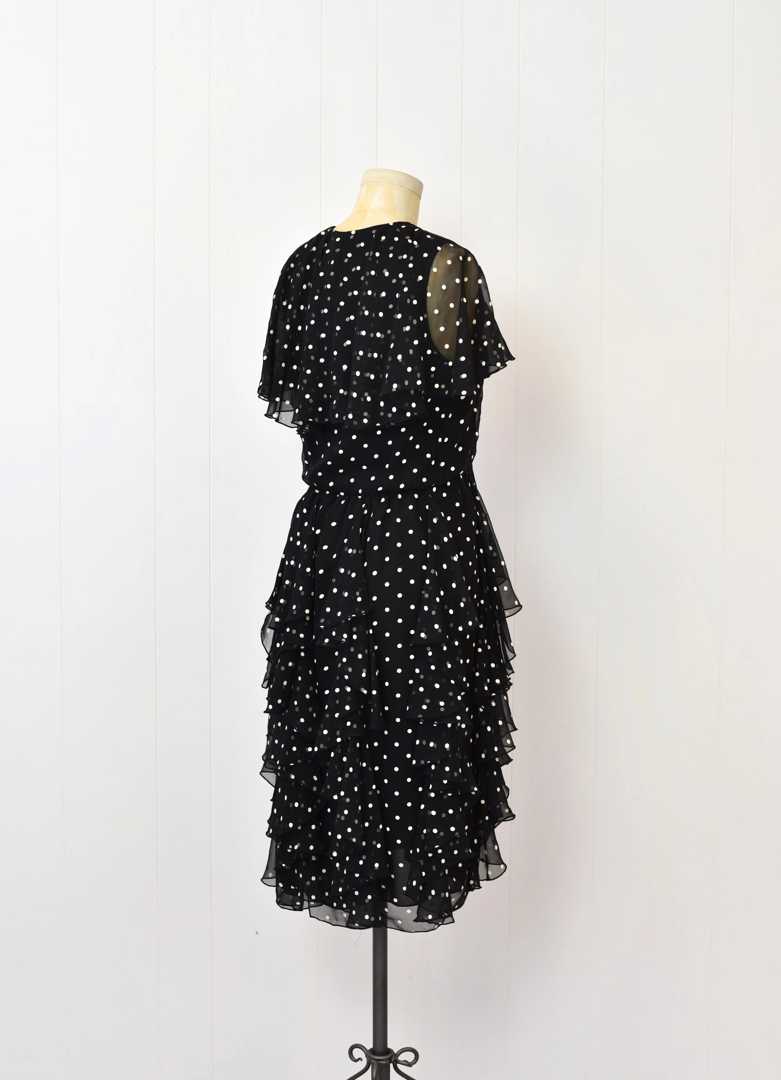 open lace back dress Bonnie Jean Girls' 1-Shoulder Dots Dress main image 1