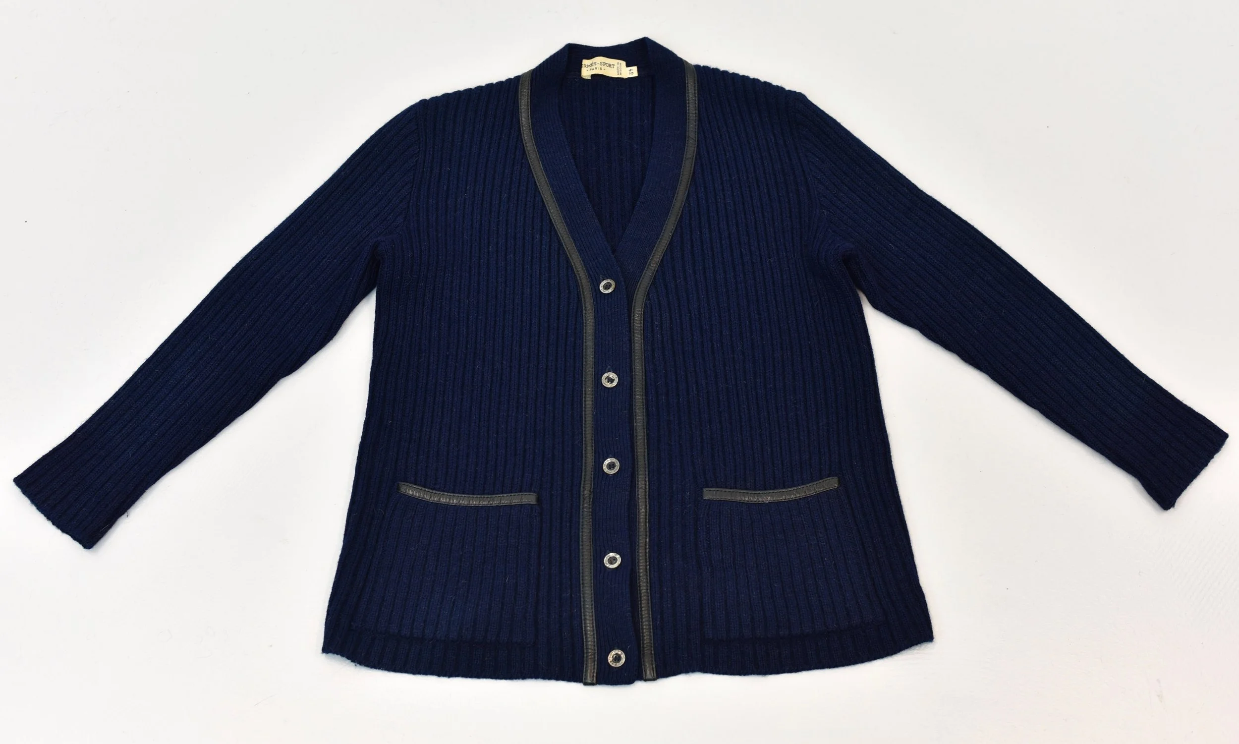 HERMES by margiela leather knit navy | ヤマダウェブコム