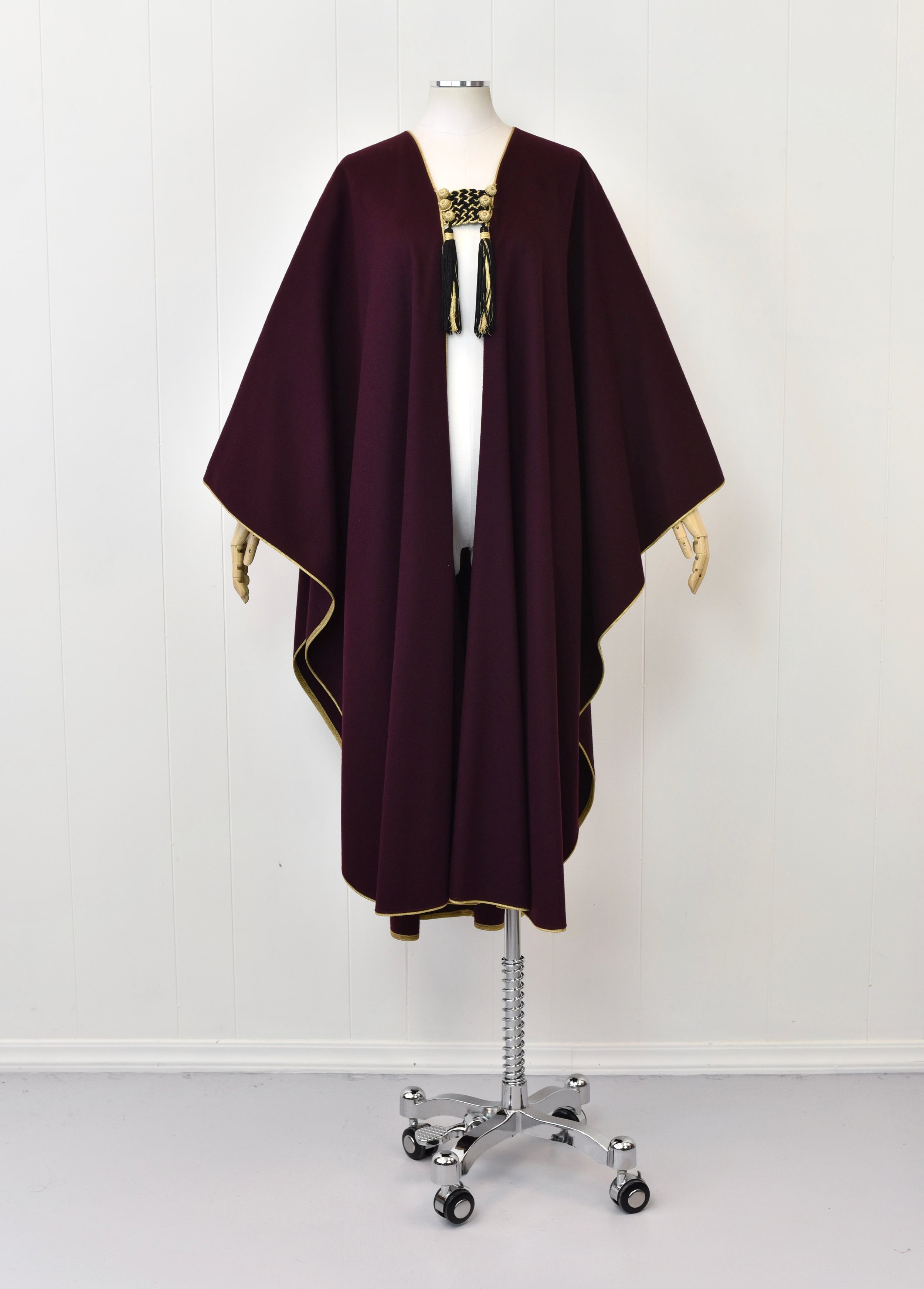 RARE 1970s Yves Saint Laurent Rive Gauche Eggplant Plum Burgundy