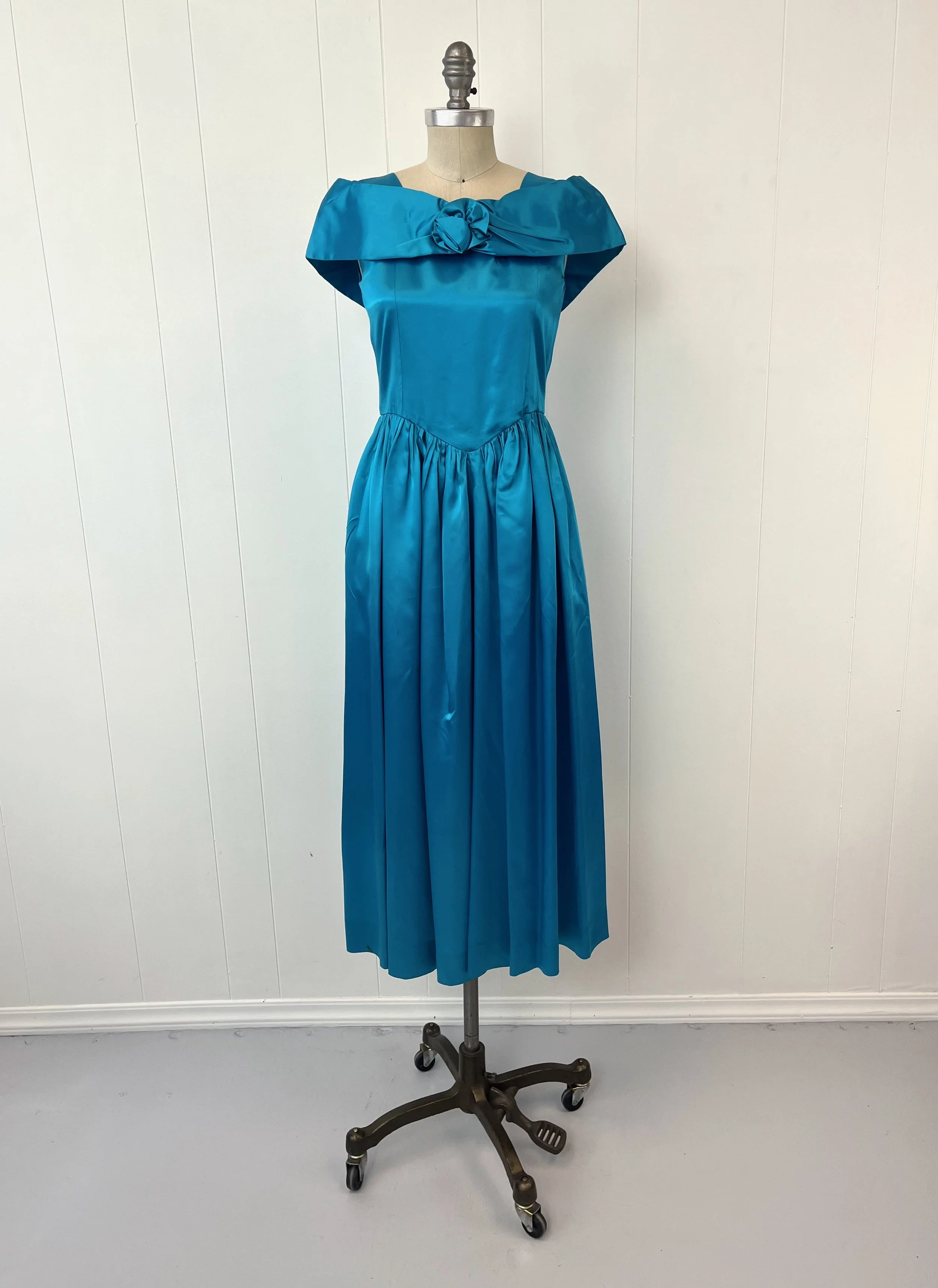 cerulean blue formal dress Dawn eyelet midi dress main image 0
