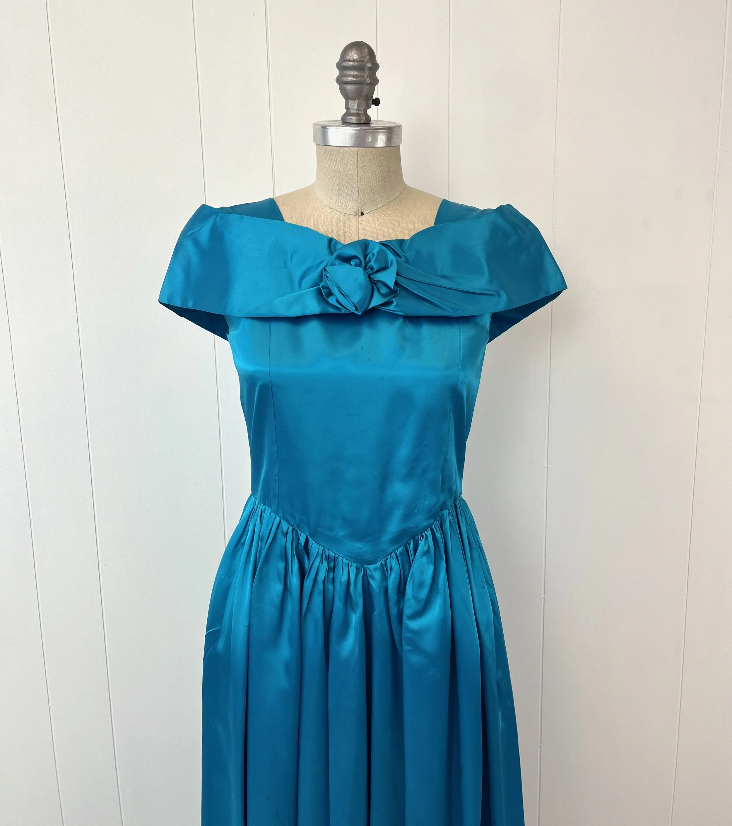 white christmas dresses Cerulean Blue Off-the-Shoulder Cocktail Dress main image 1