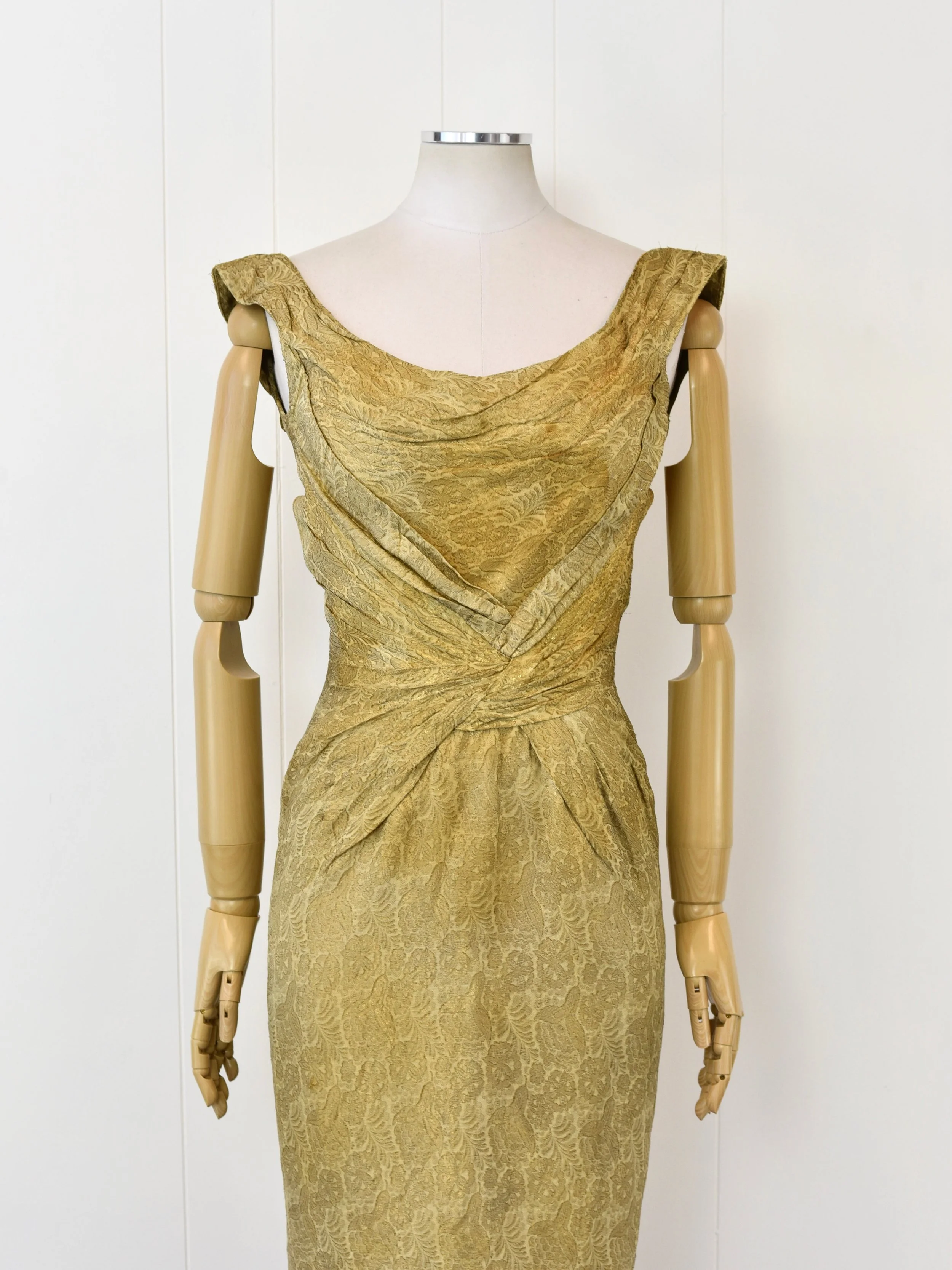 slim fit dress slacks Amazing Travilla Designer Gold Marilyn Gown