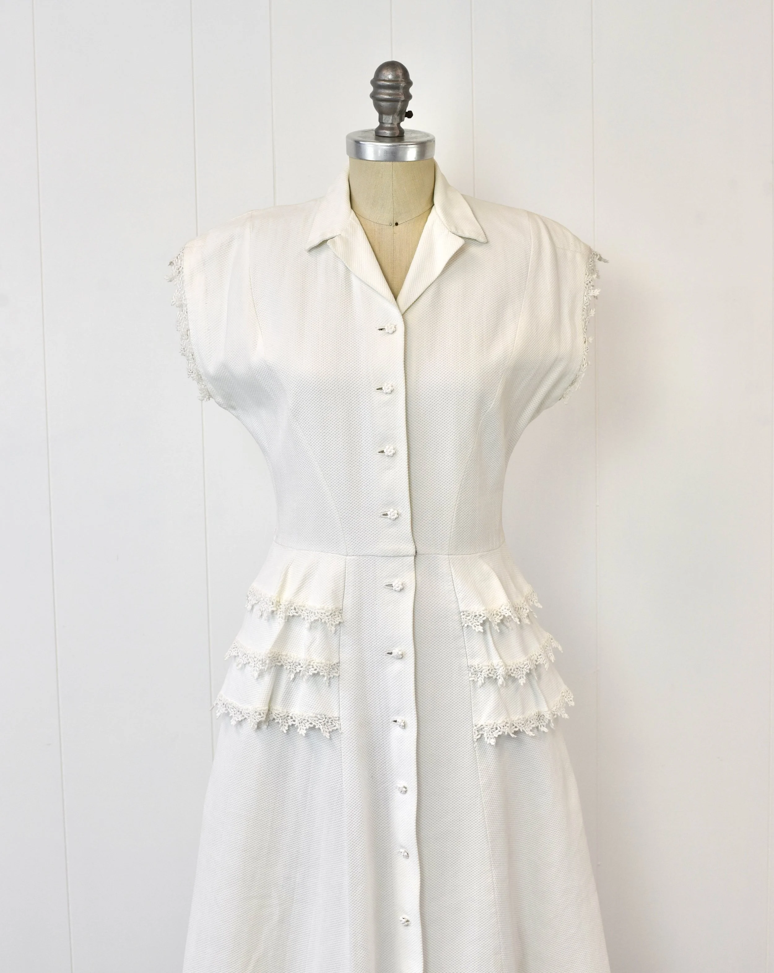 white christmas dresses Cottagecore Embroidered Cotton White Dress – Vintage-Inspired Casual Style White(Pre-Sale 25days) / M