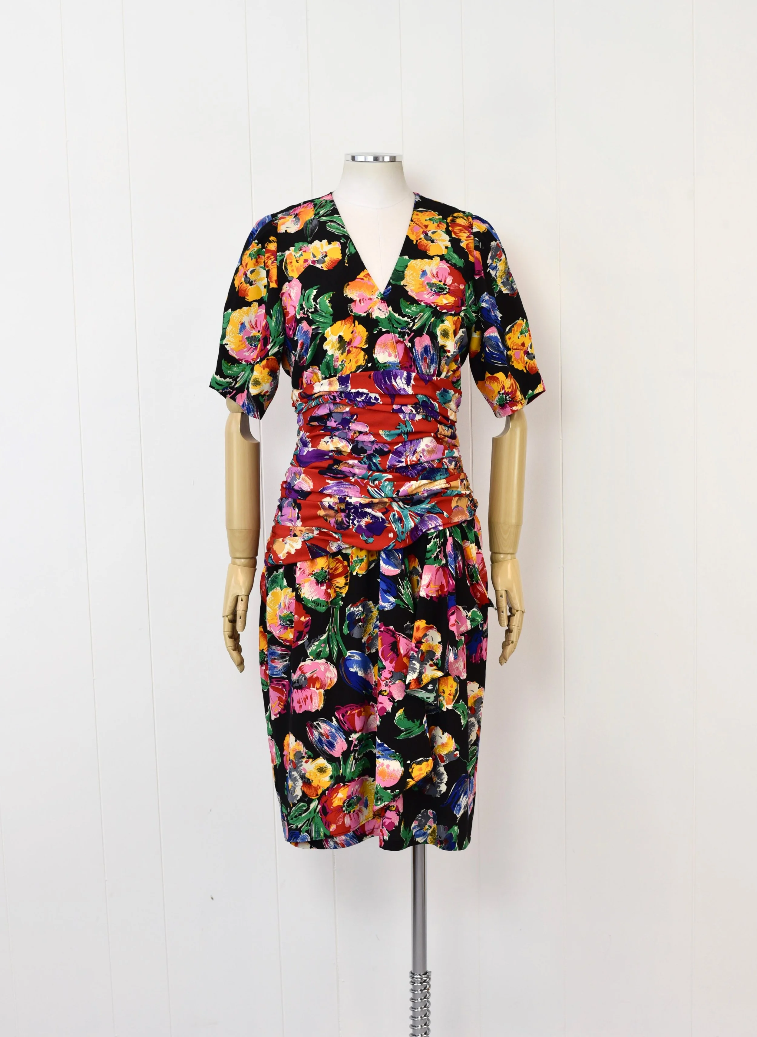 aj bari beaded dress Vintage A.J. Bari Full Beaded Asymmetrical
