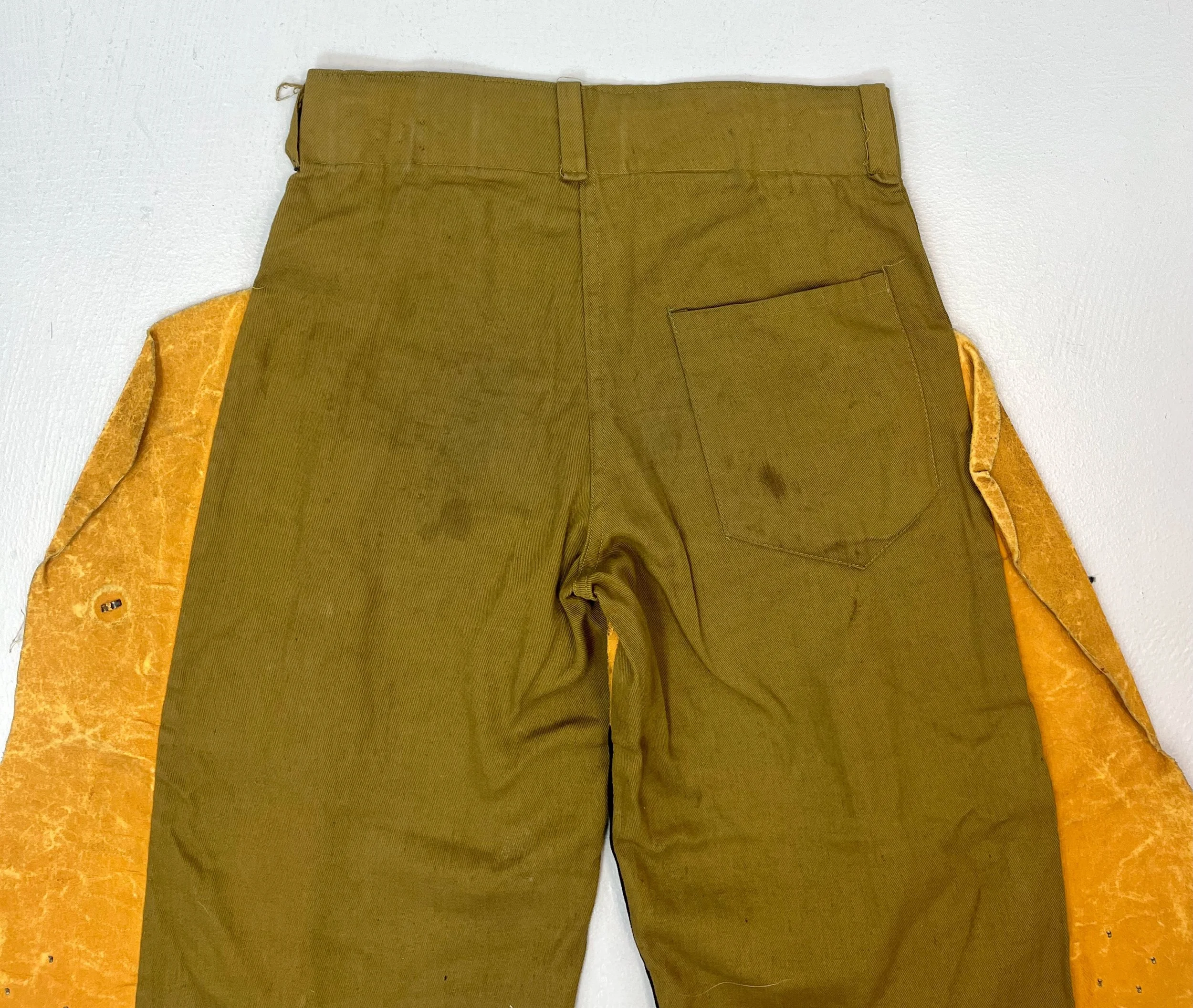 1940s/1950s Cowboy Western Star Green Black Velvet Costume Chaps