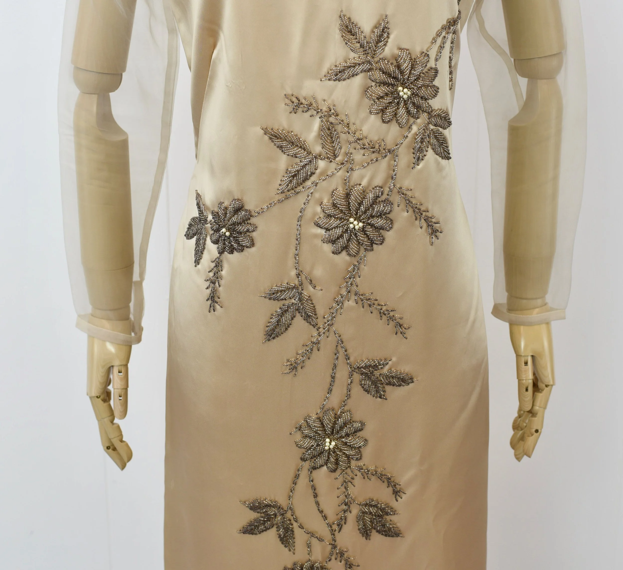 tan beaded dress Size 10 Cocktail Dress main image 1