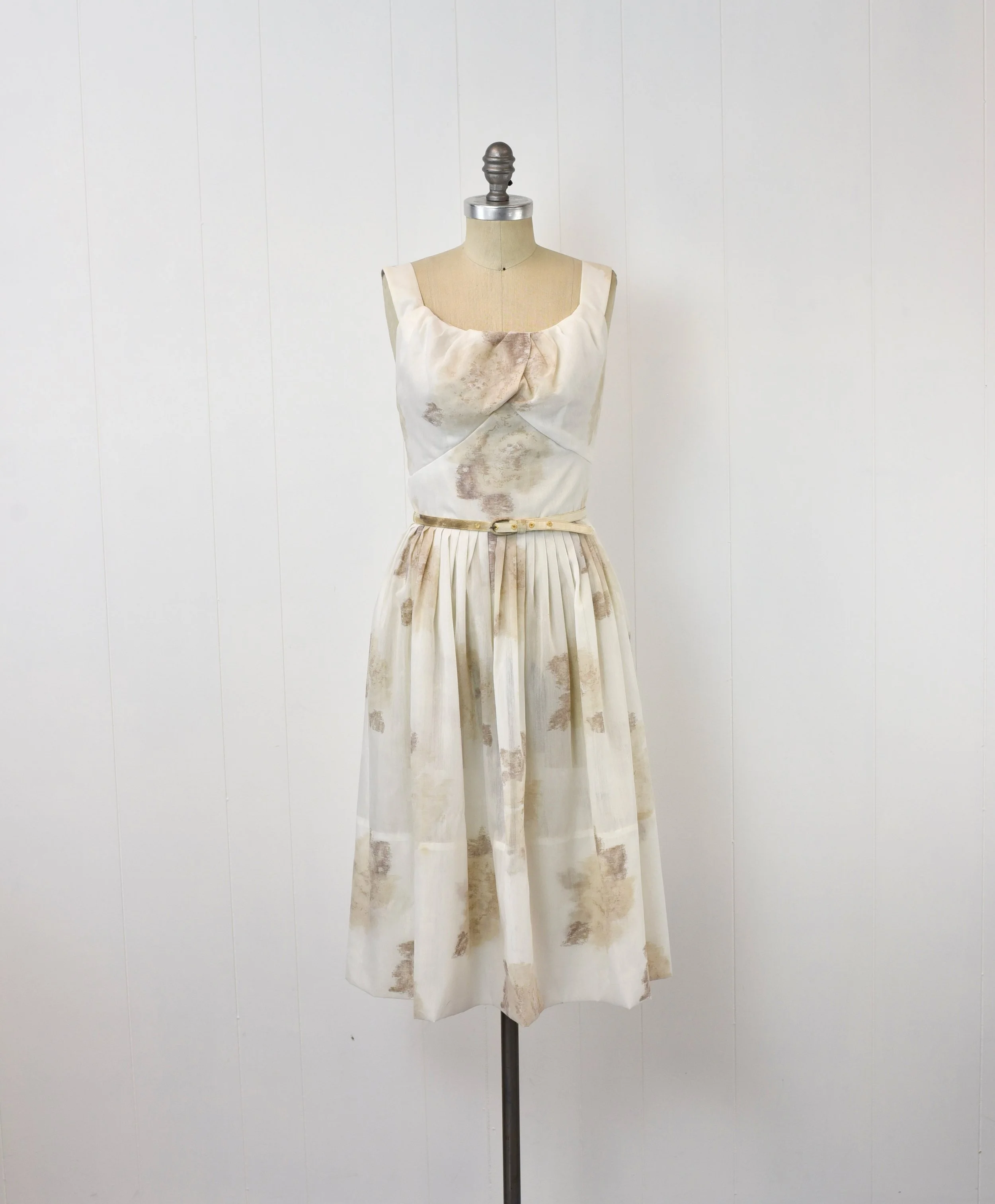 white long sleeve satin dress Kasya Cream Satin Long Sleeve Mini Dress - US 6