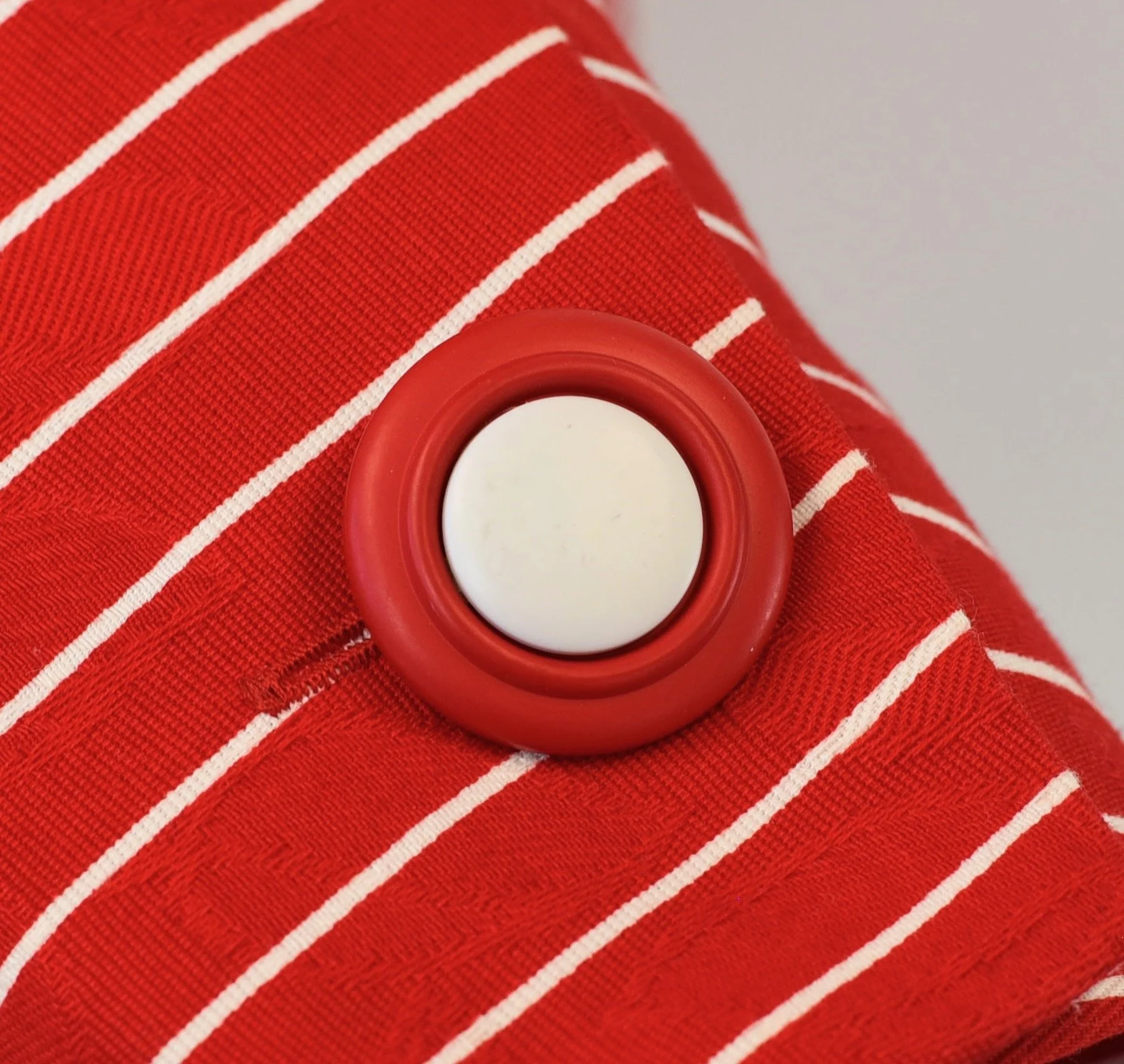 1990s Yves Saint Laurent Variation Red White Striped Cotton