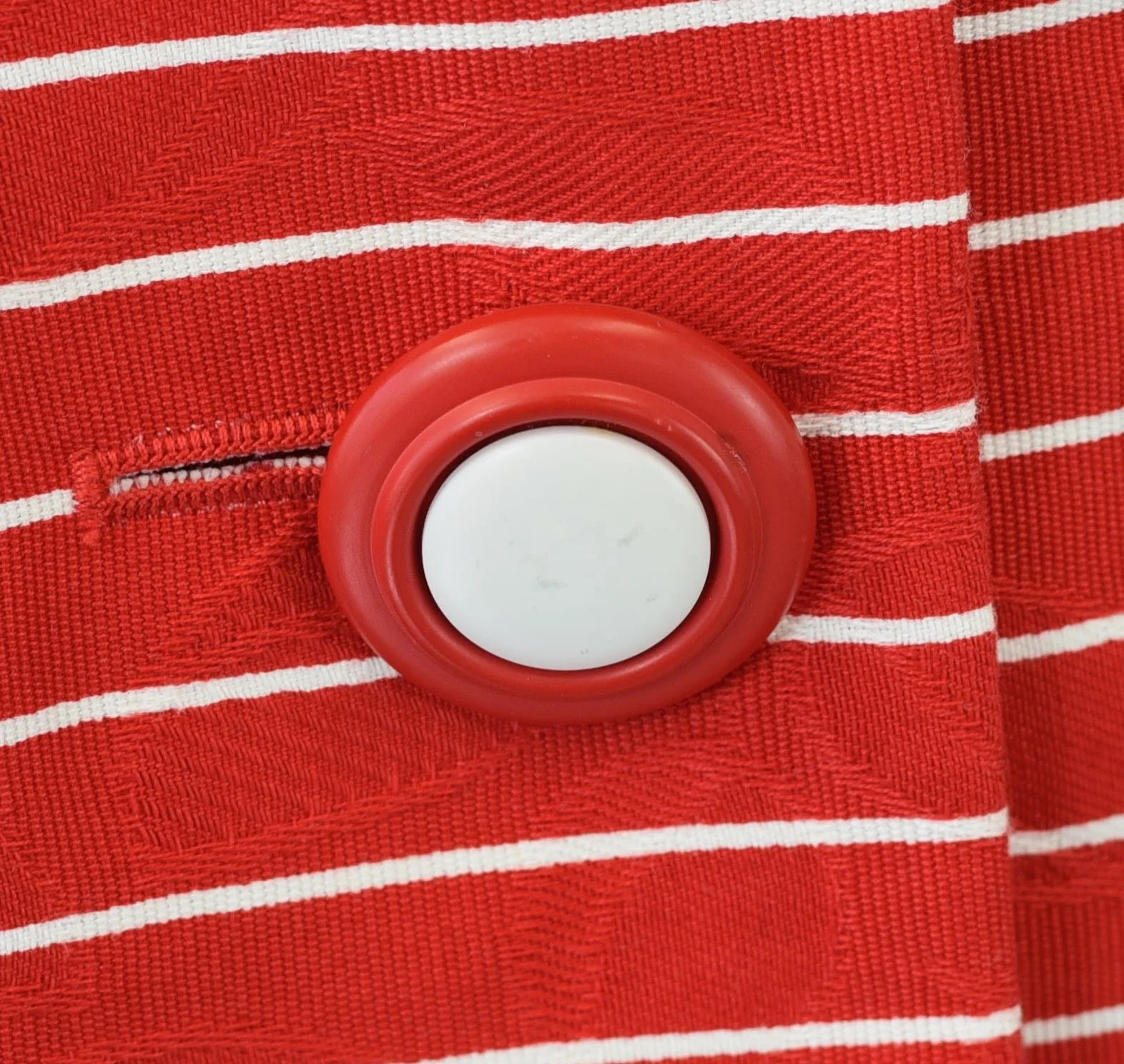【YVES SAINT LAURENT】1990s Striped Jacket 1990s Yves Saint Laurent Variation Red White Striped Cotton