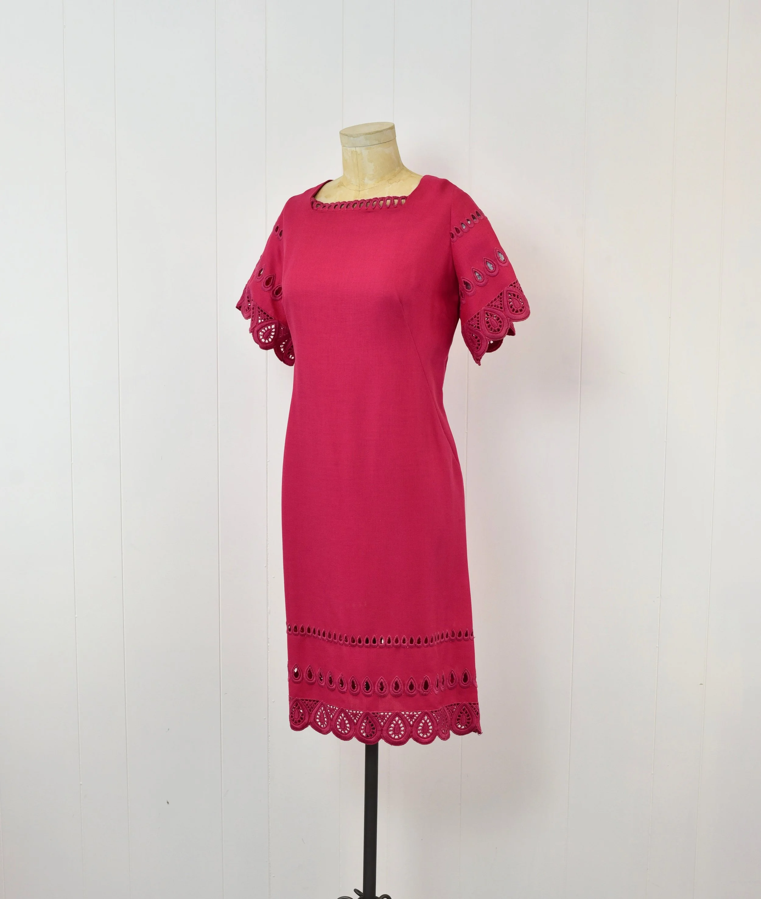 embroidered lace shift dress White Embroidered Eyelet Mini Dress - Shift Dresses