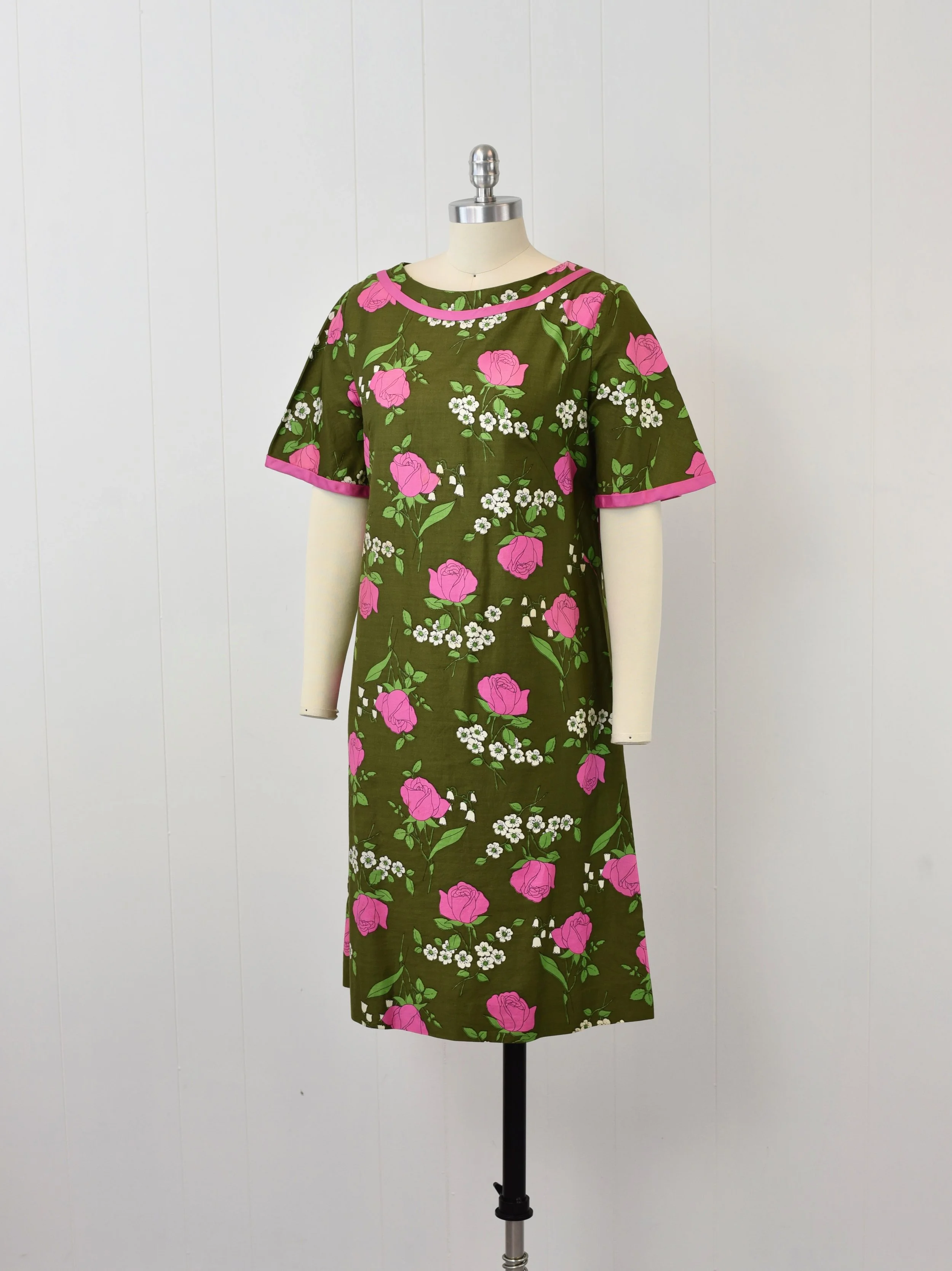pink and green sun dress Girl's Pink and Blue Striped Fish Applique Sundress main image 1