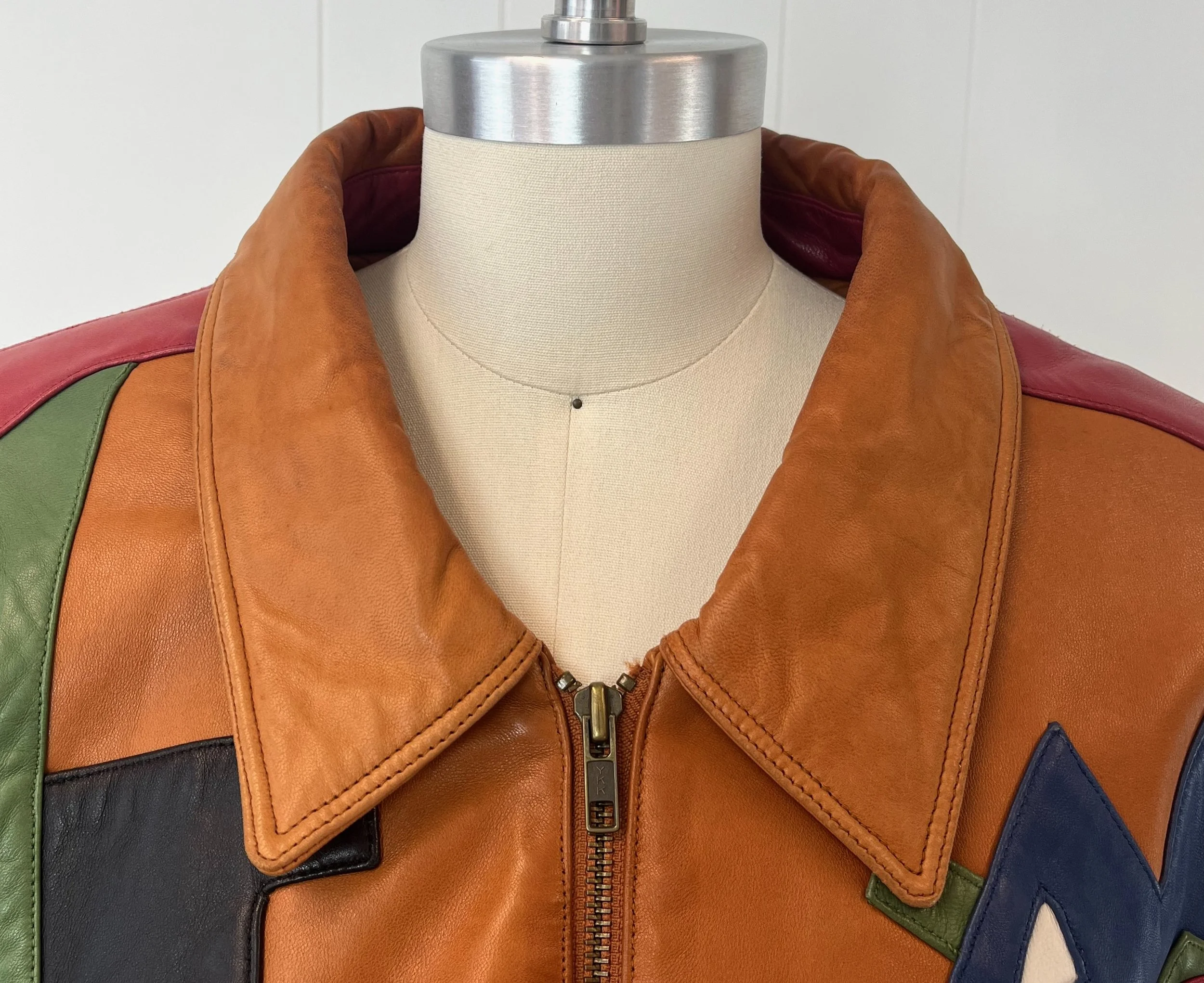 1990s Marc Buchanan Pelle Pelle Leather Crazy Colorful