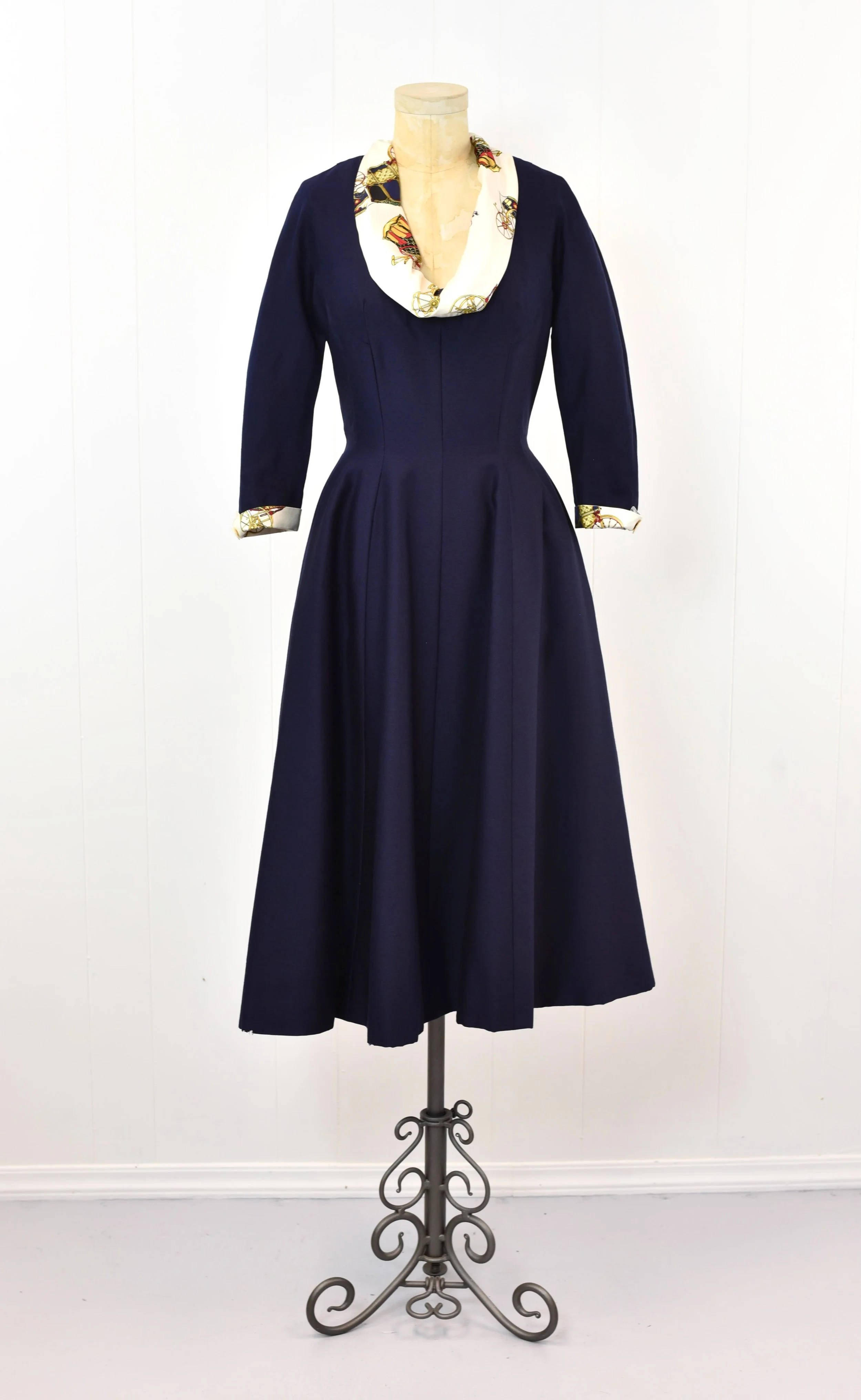 blue prom dress tulle Retro Modest Navy Blue Lace Tulle Cocktail Dress Short Vintage Homecoming  Dress main image 0