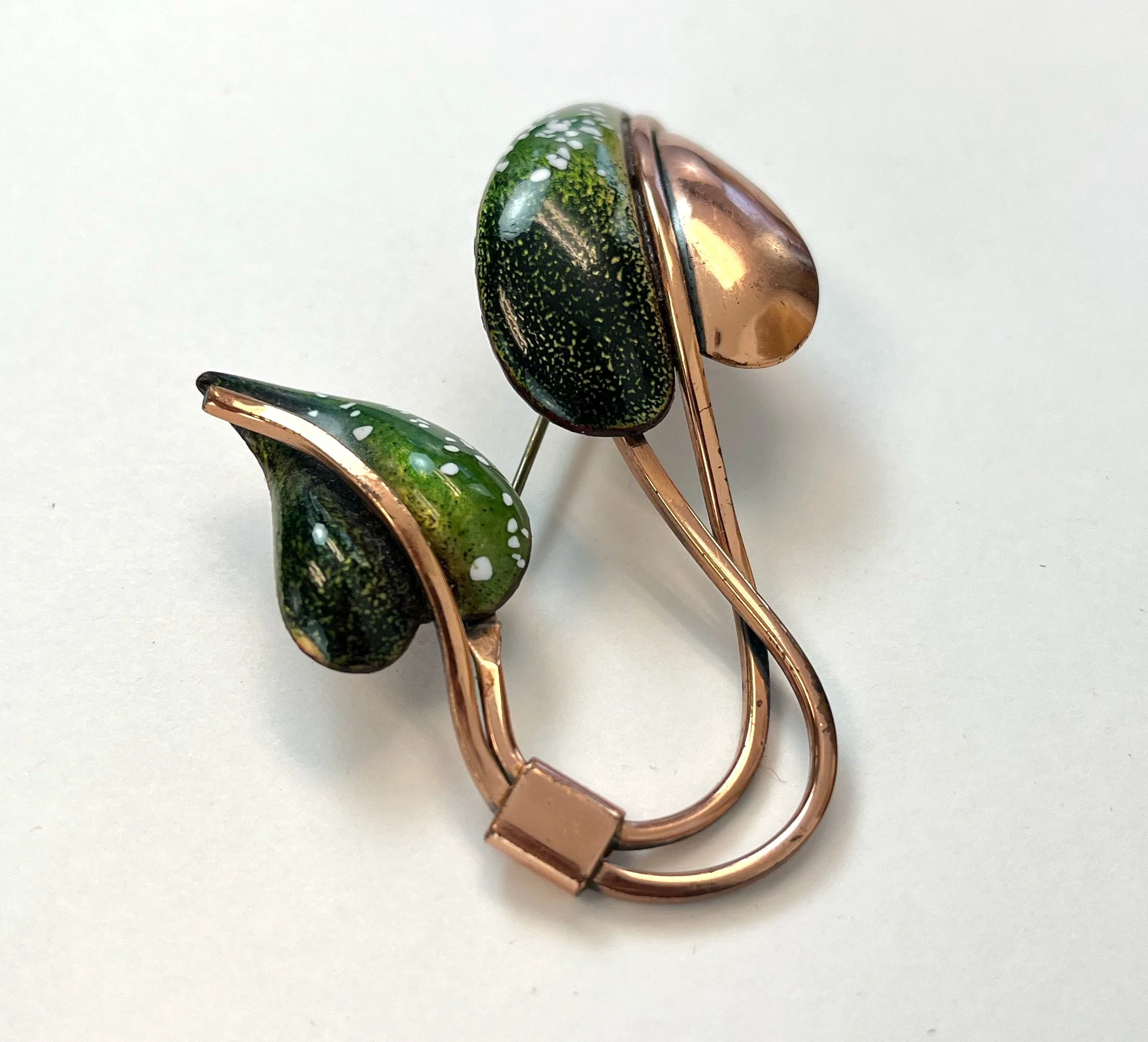 Two green enamel on copper Vintage Hair Pins Bobby Pin GRAB BAG Custom Hairpin Set Choose Your Color  main image 2