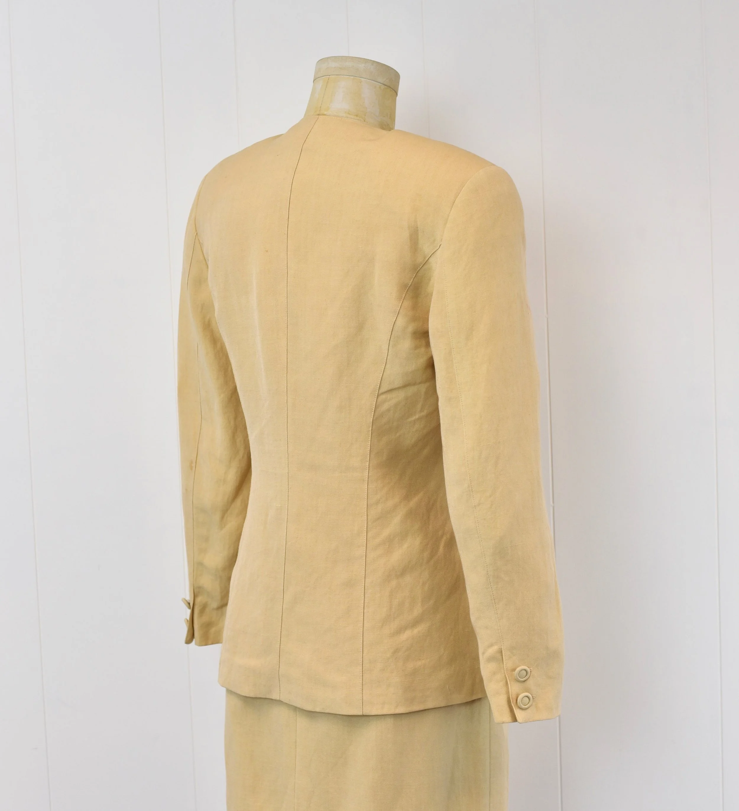 ジャケット・アウター 80s 90s EURO linen tailored jacket beige Vintage Giorgio Armani Collection Beige women's jacket
