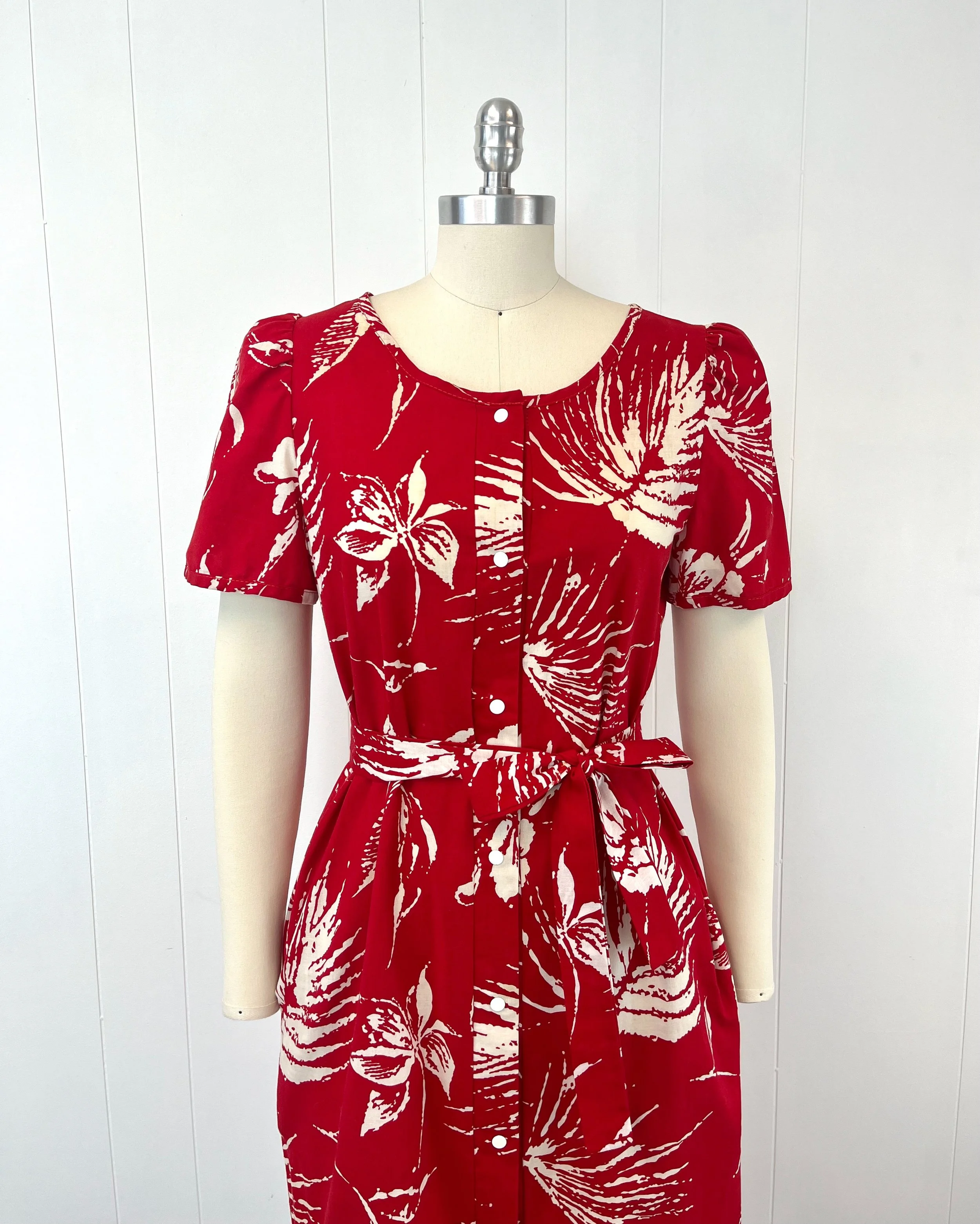 strapless open back dress Bamboo Orchid Red Hawaiian Moonkiss Short Dress main image 1