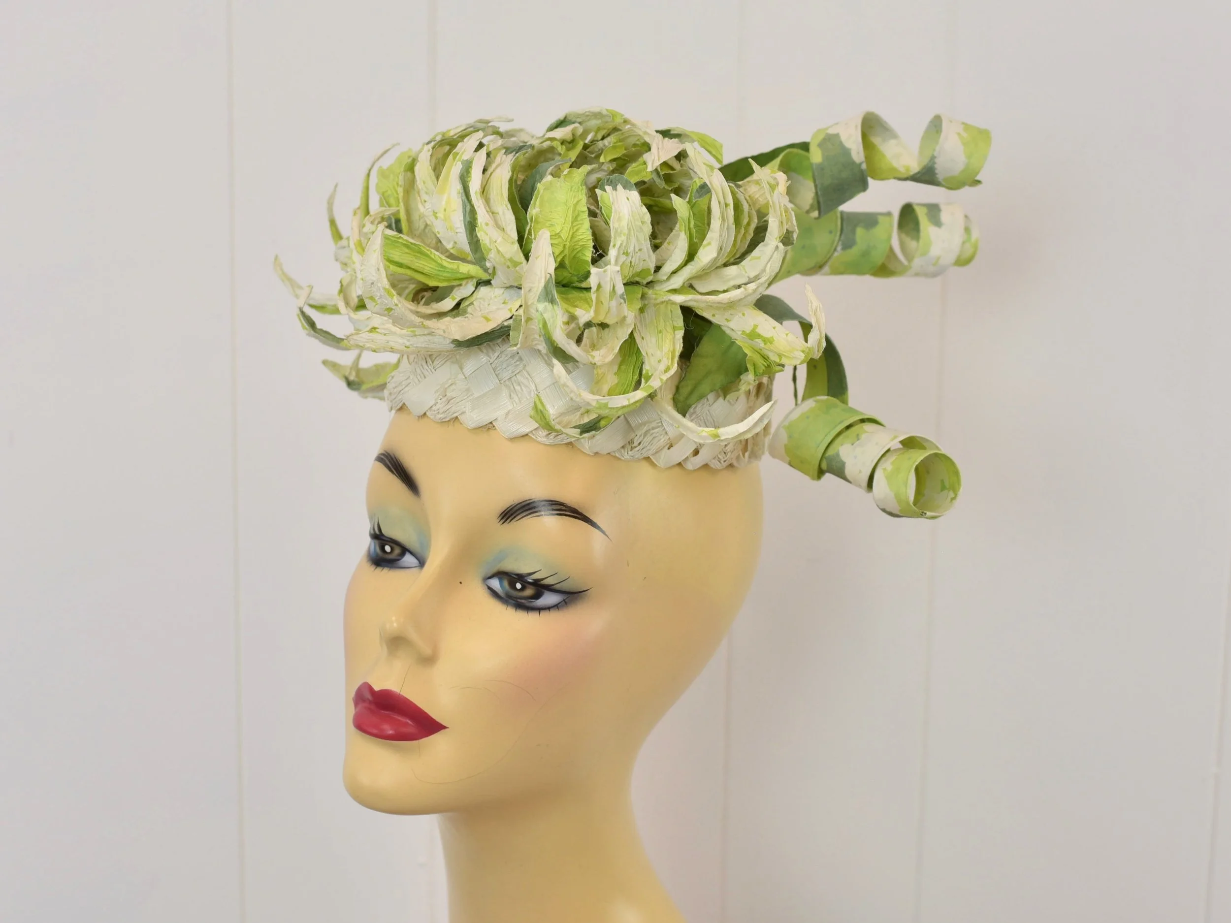 Floral Green and White Headpiece Bride White and Green Flower Crown main image 4