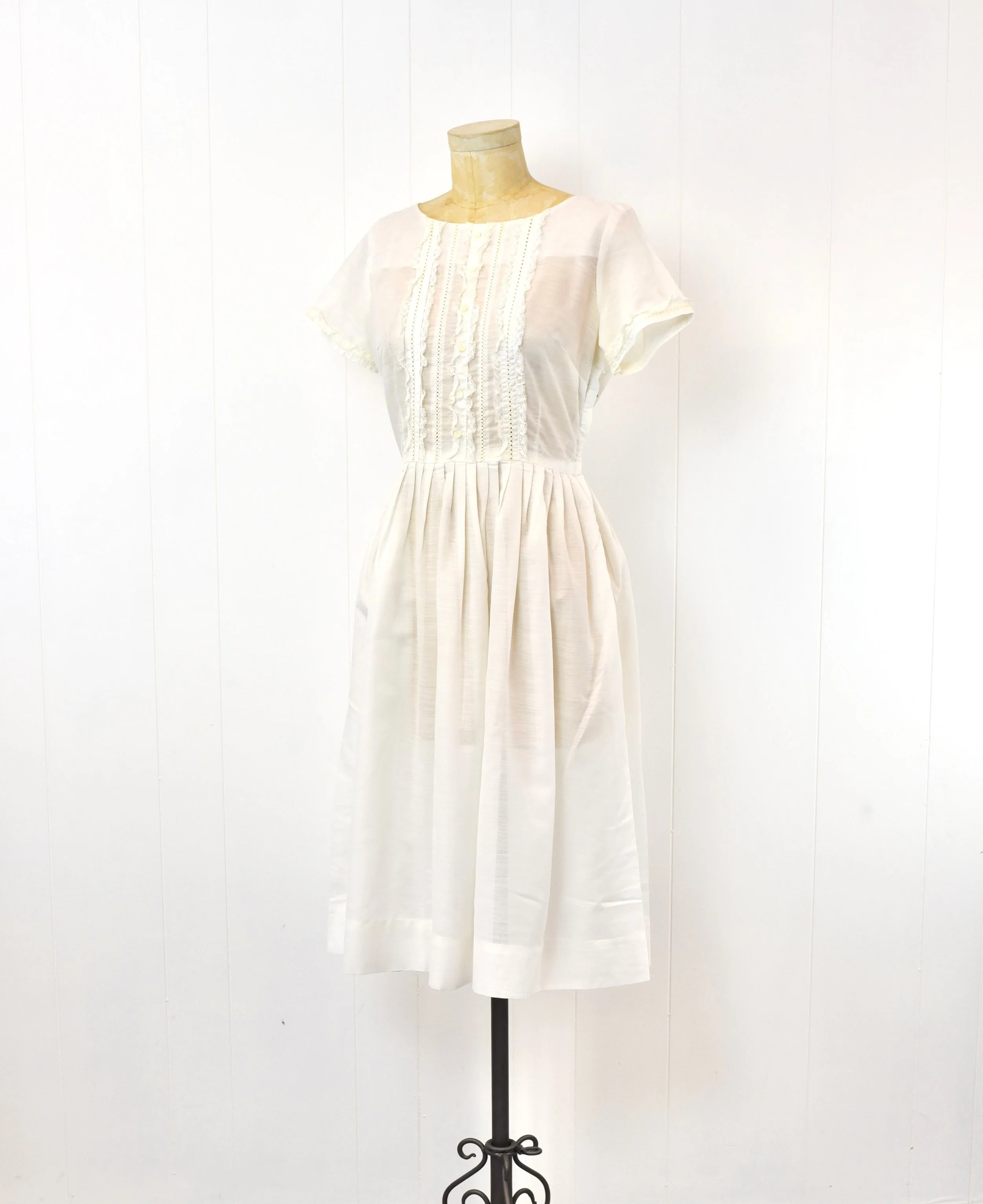 simple white cotton dress Georgia Dress White – Noralee main image 0