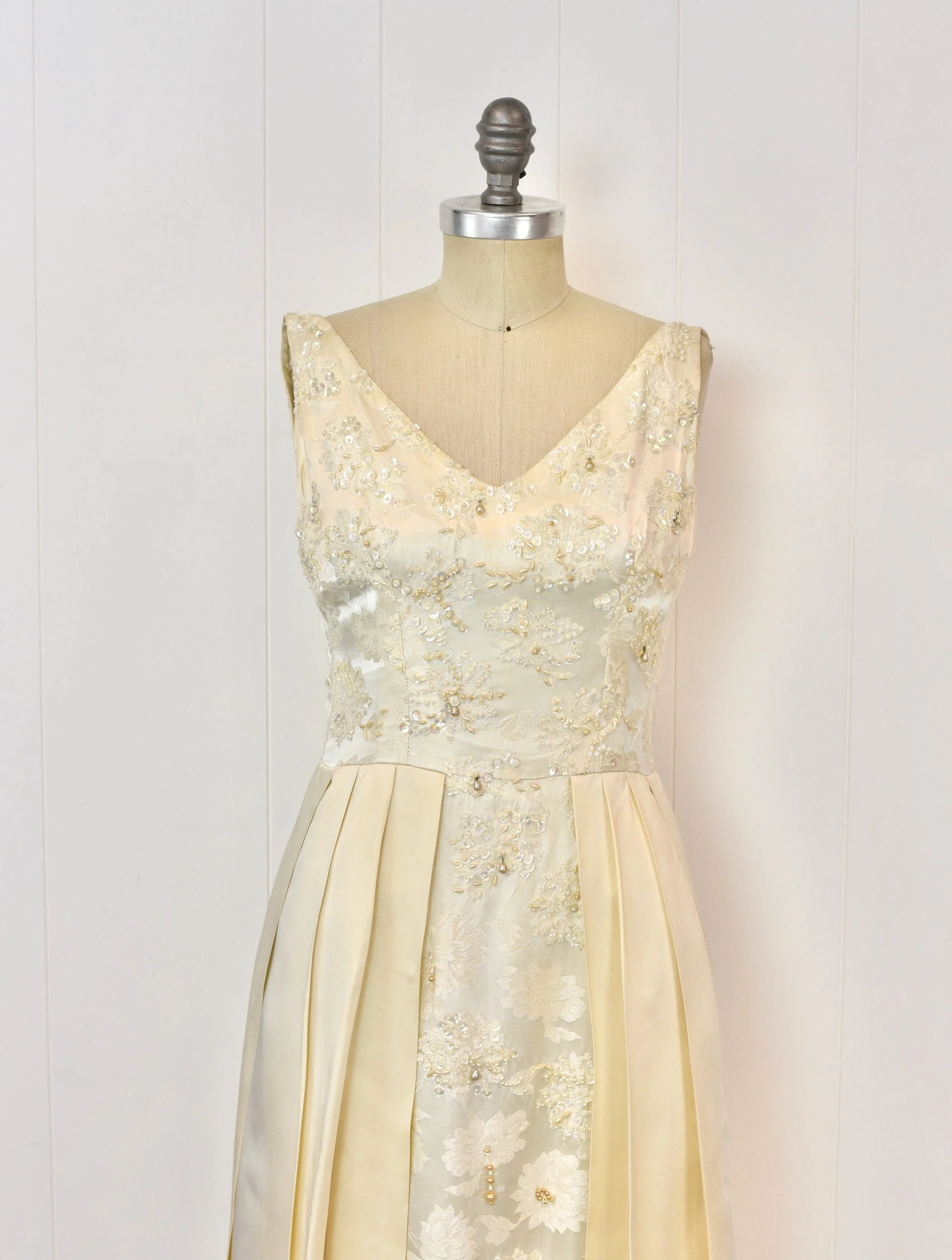 white christmas dresses Wedtrend Women Cream Formal Dress with Lace Up Back Mermaid Halter Cut Out Beaded Long Wedding Party Dress, Cream / US14 main image 1