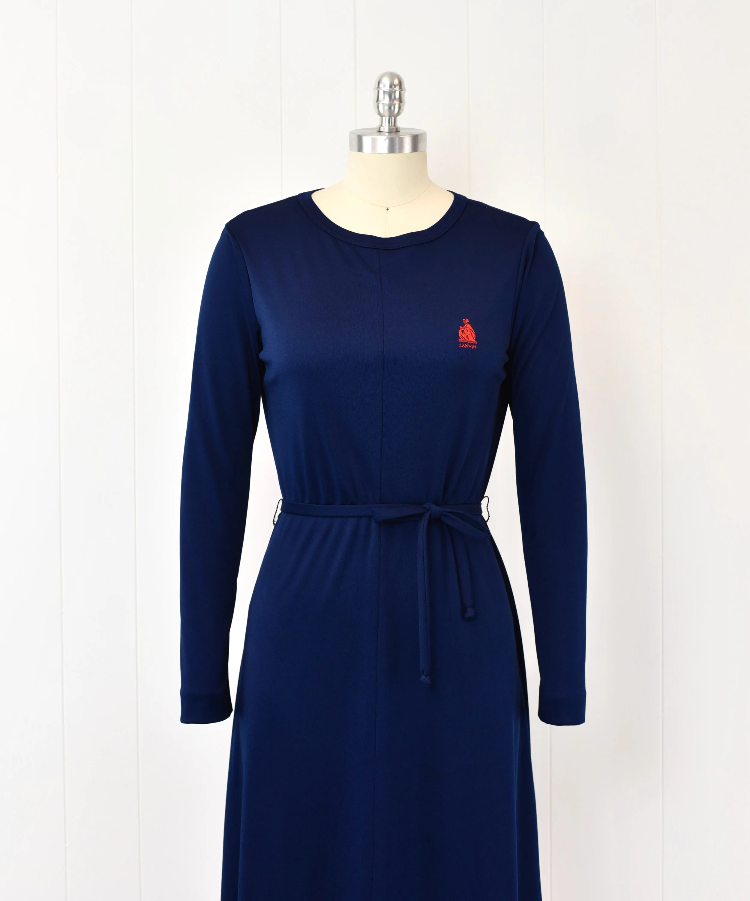 1960s/1970s Lanvin Navy Blue Sporty Chic Long Sleeve Dress with  display picture 1