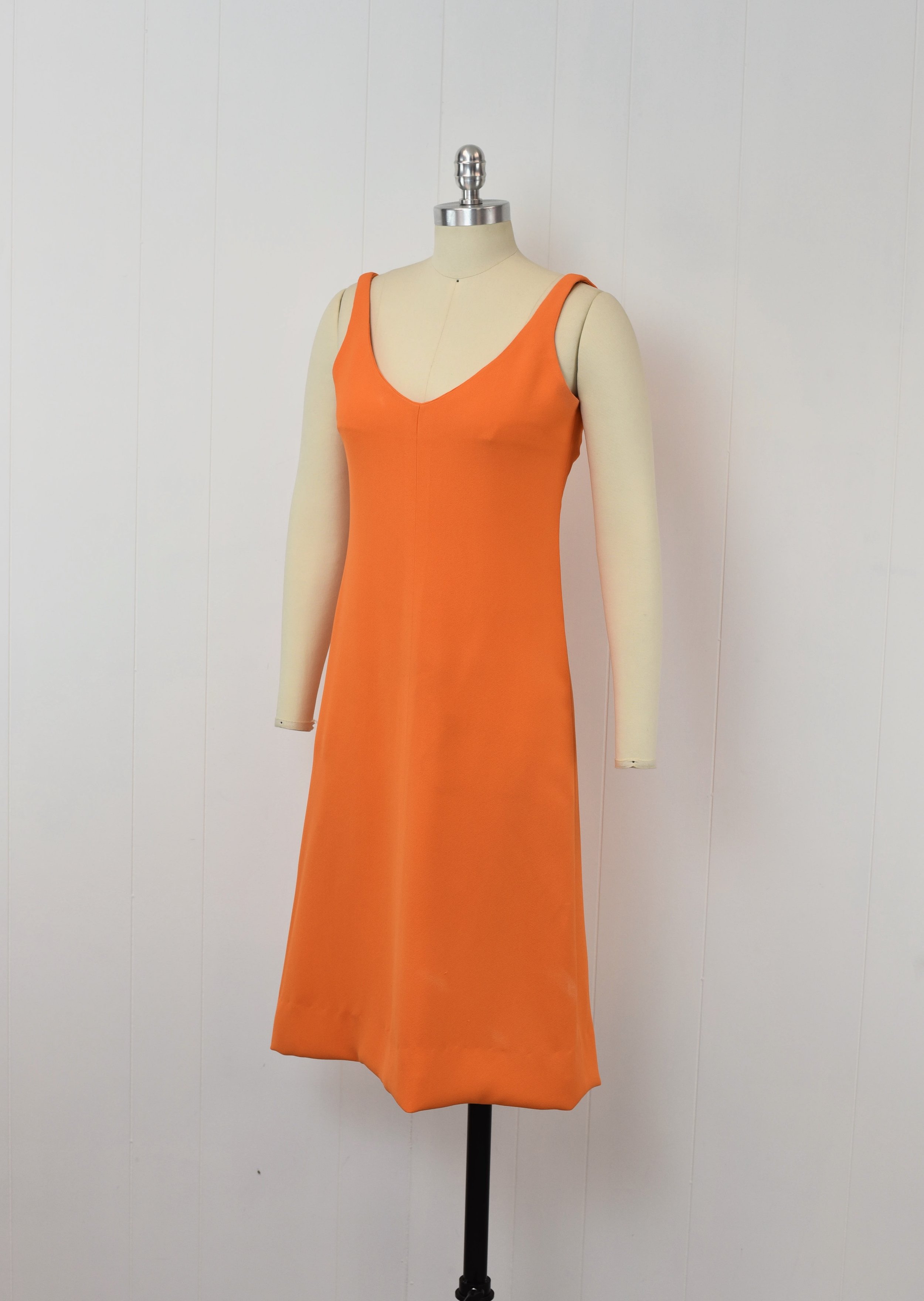saks fifth avenue orange dress Vintage Steve Fabrikant Saks Fifth Avenue Knit Wool