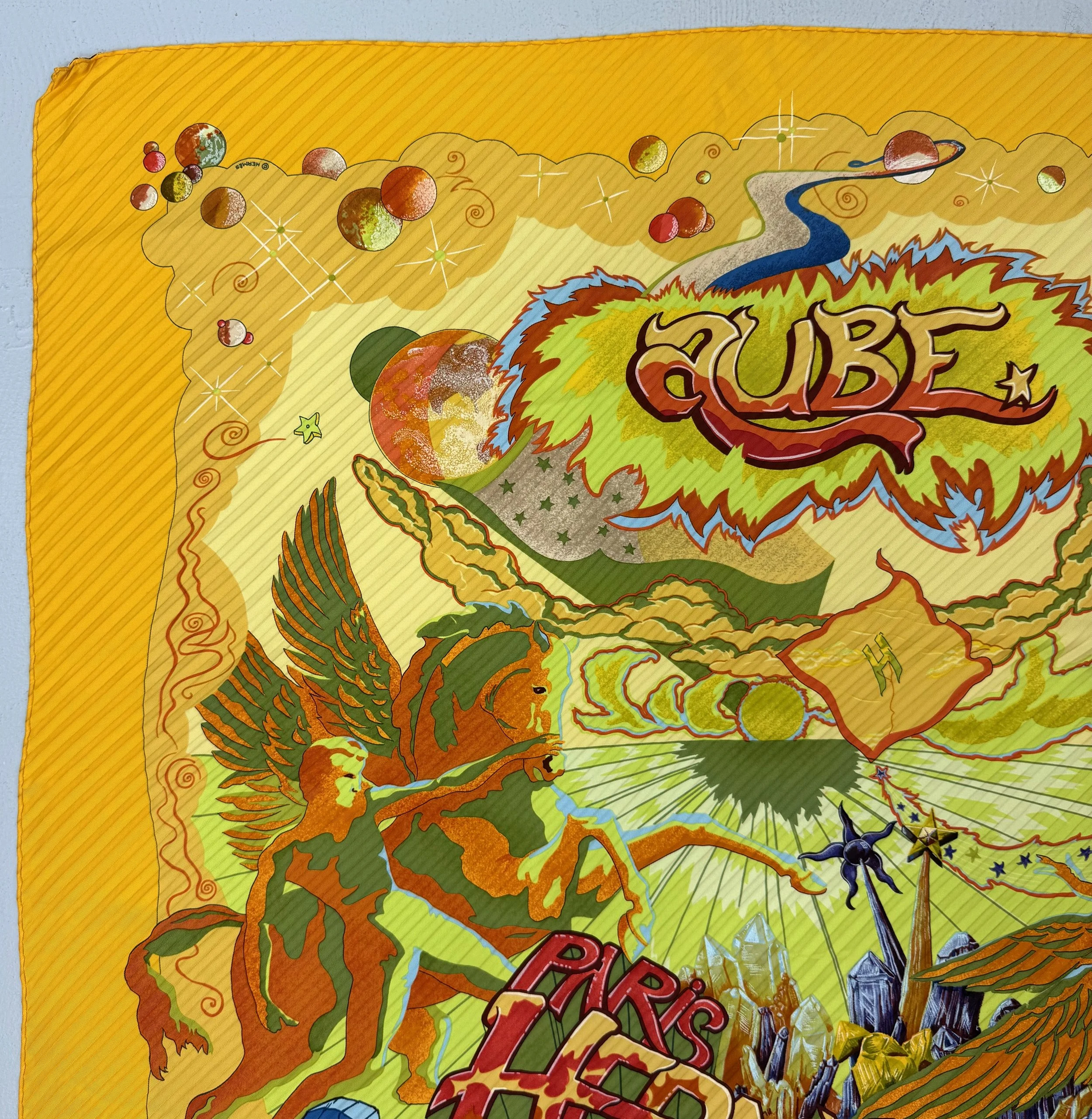 Vintage 1999 Hermes Aube Libre Comme L'Ange Zoe Pauwels Yellow