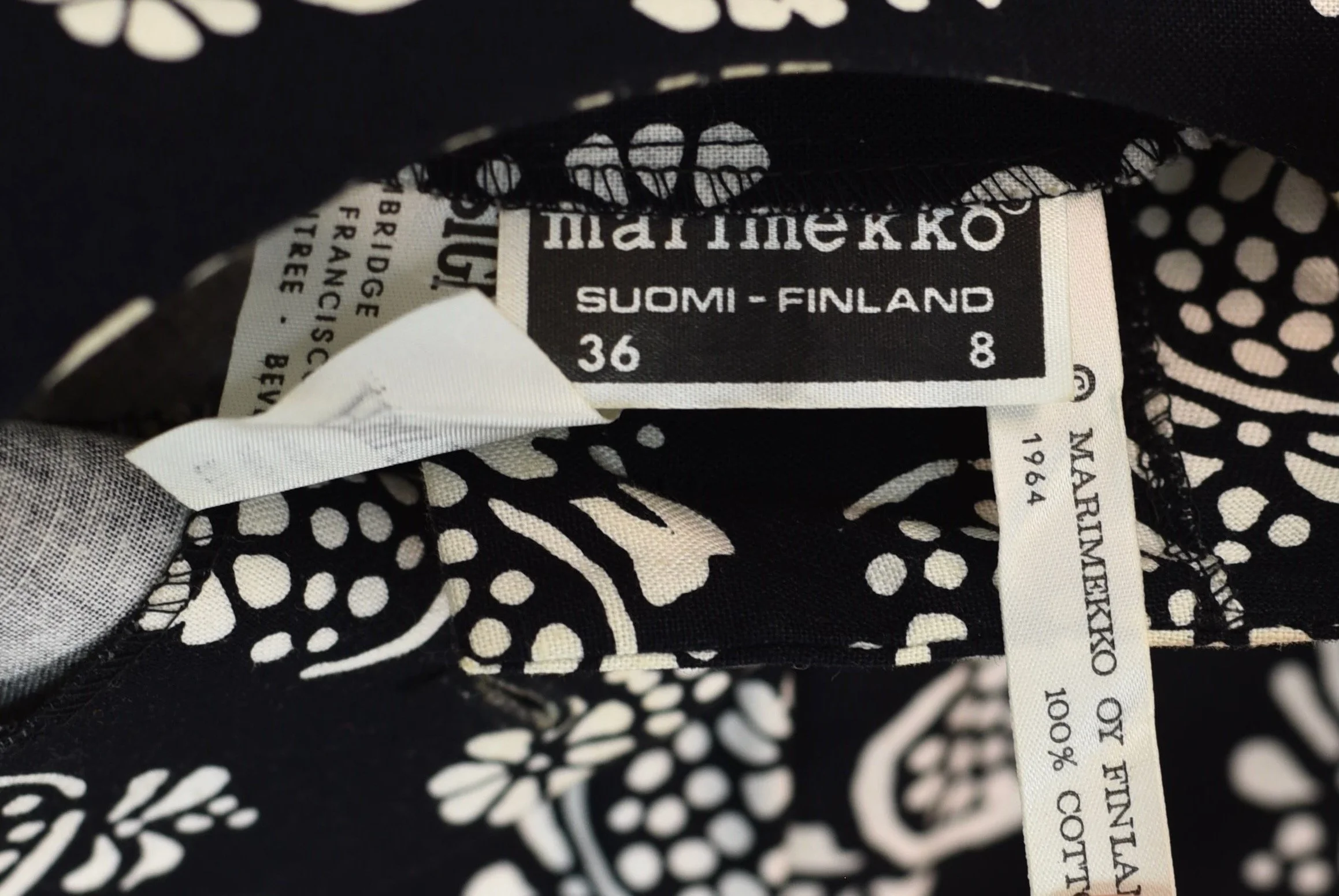 RARE 1964 Marimekko Finland Annika Rimala Hedelmäkori Fruit Basket