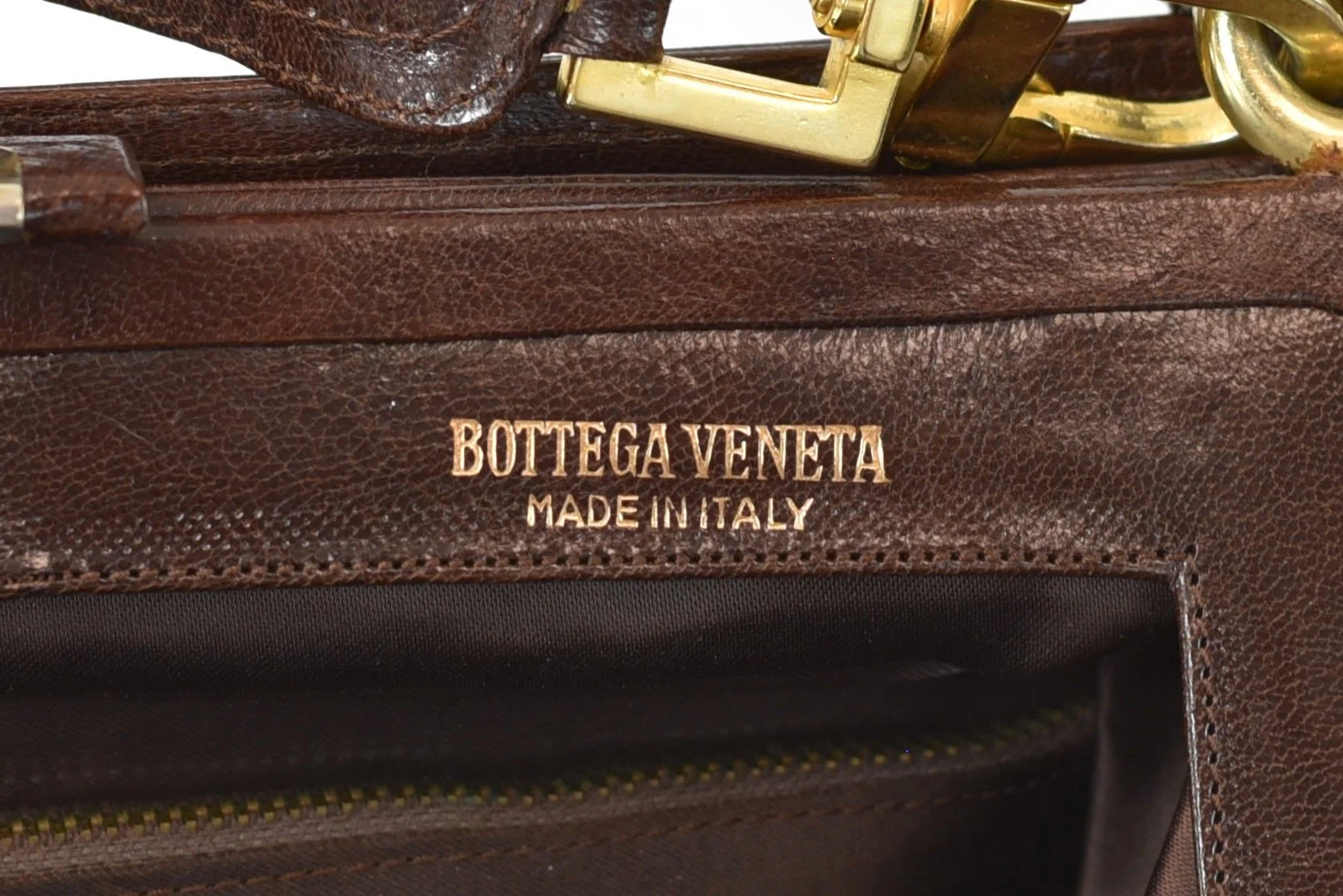 ✨良品✨　Bottega Veneta 　ビジネスバッグ　ブラウン　ビンテージ 1970s Bottega Veneta Dark Brown Leather Shoulder Bag Purse Handbag