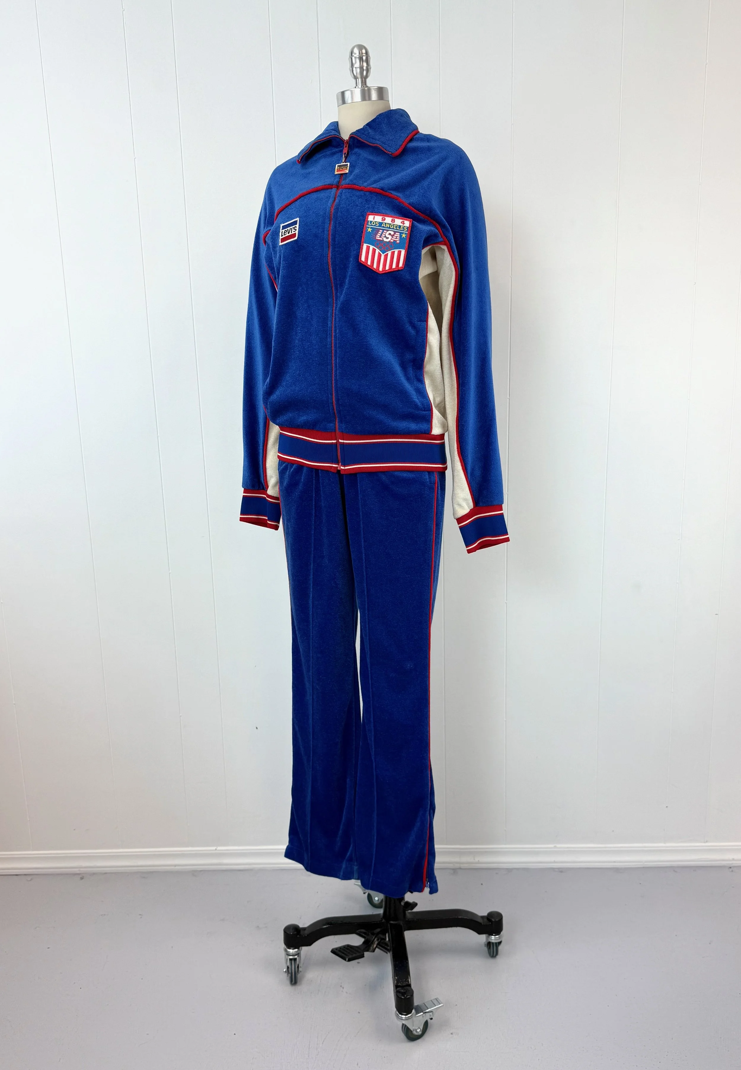 ウォーキング・ランニングウェア 80s Levi's Olympic track jacket 1980s Levi's USA Olympics Blue Red White Jacket Pants Two Piece