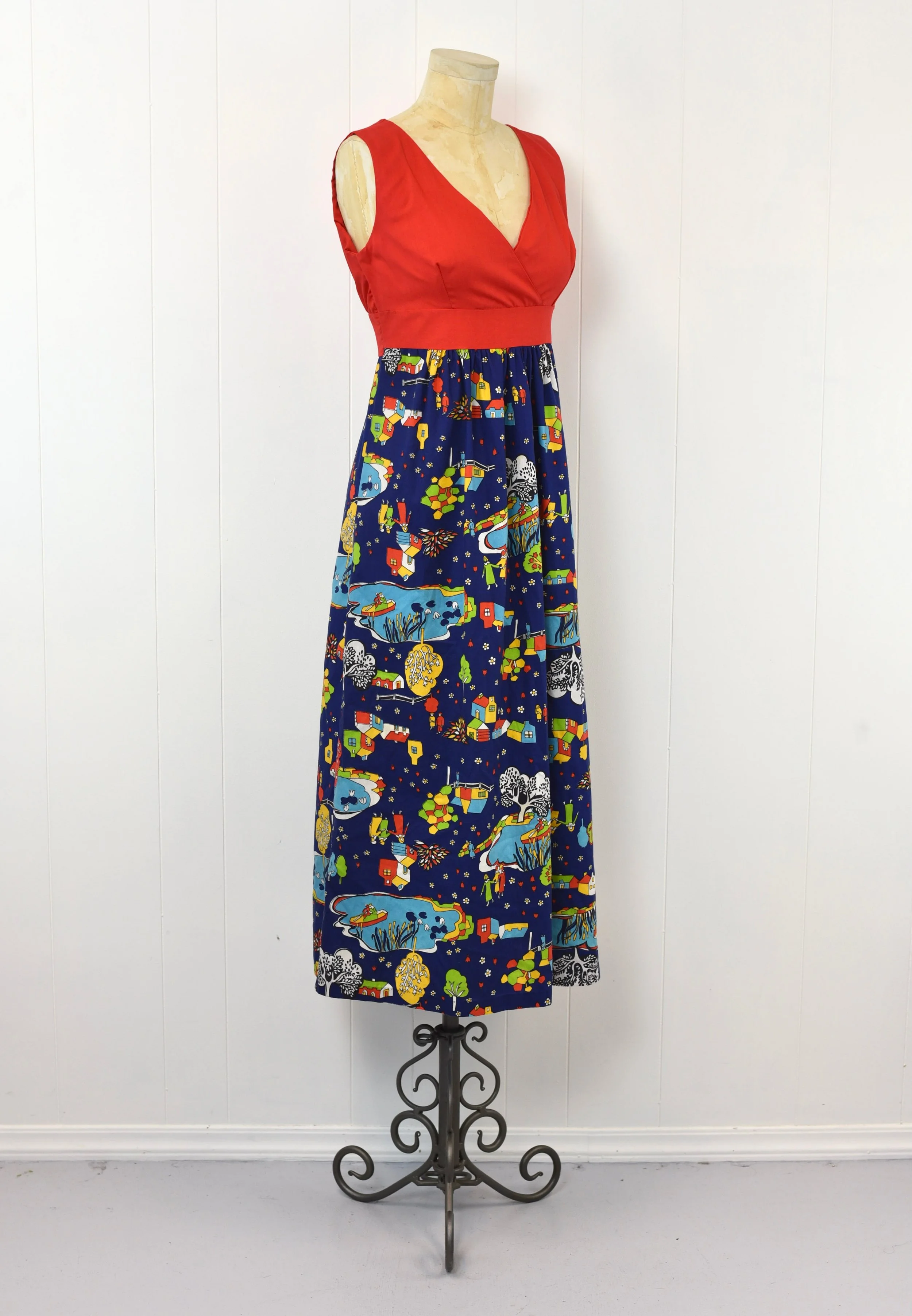 chinese dress ladies Blackmilk | Flockmas Folk Tiered Maxi Dress | Red main image 1