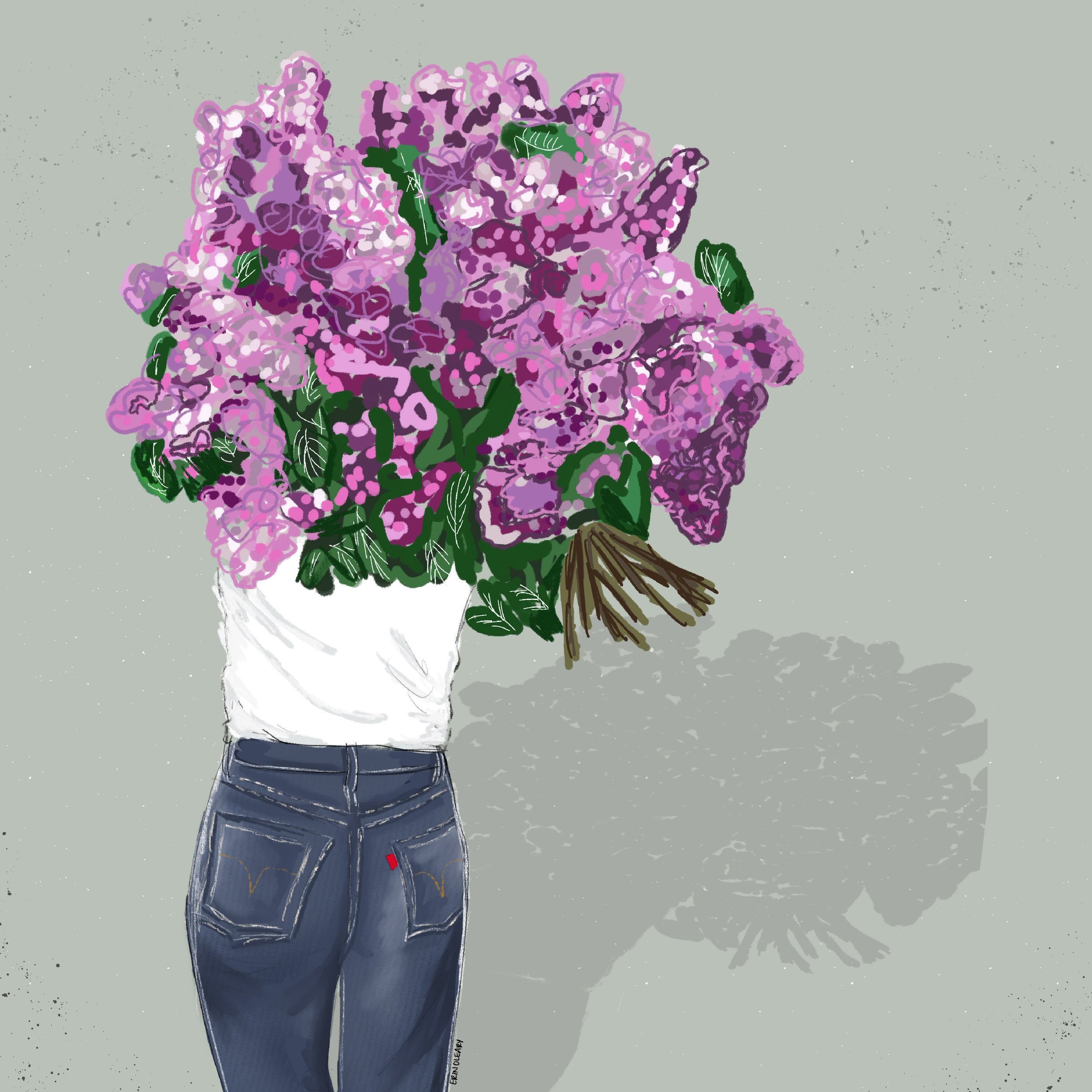 Lilac season is my favorite season 💜 #denimandinkdesign #lilac #illustrator #bloom