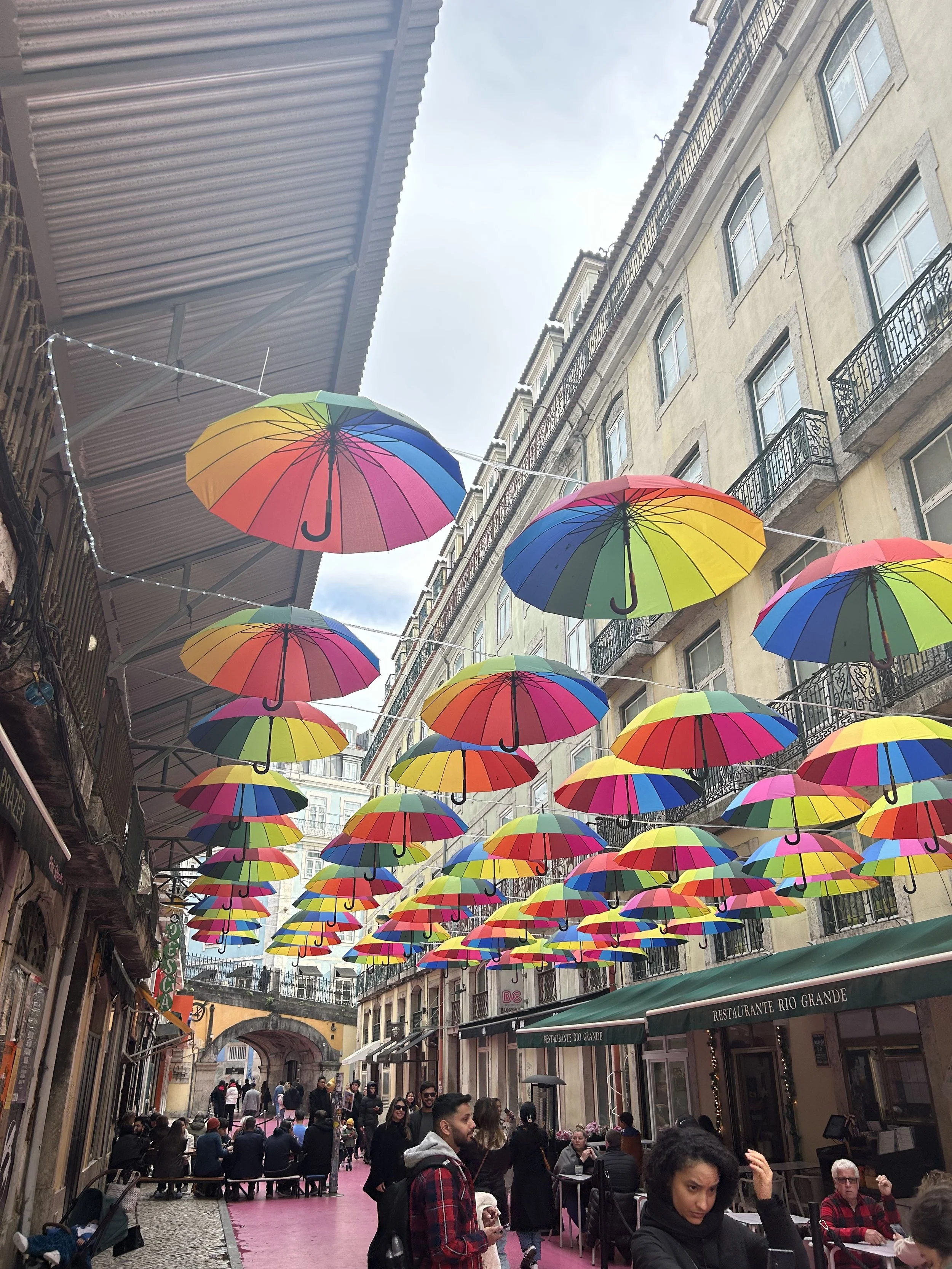 Pink Street in Lisbon