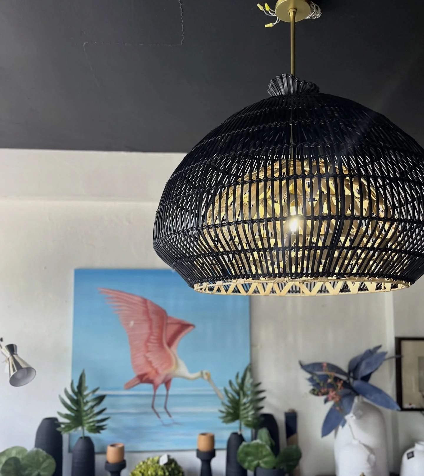 The feeling of getting lights hung is like no other! This one is even more beautiful in the air! #bohodecor #verobeach