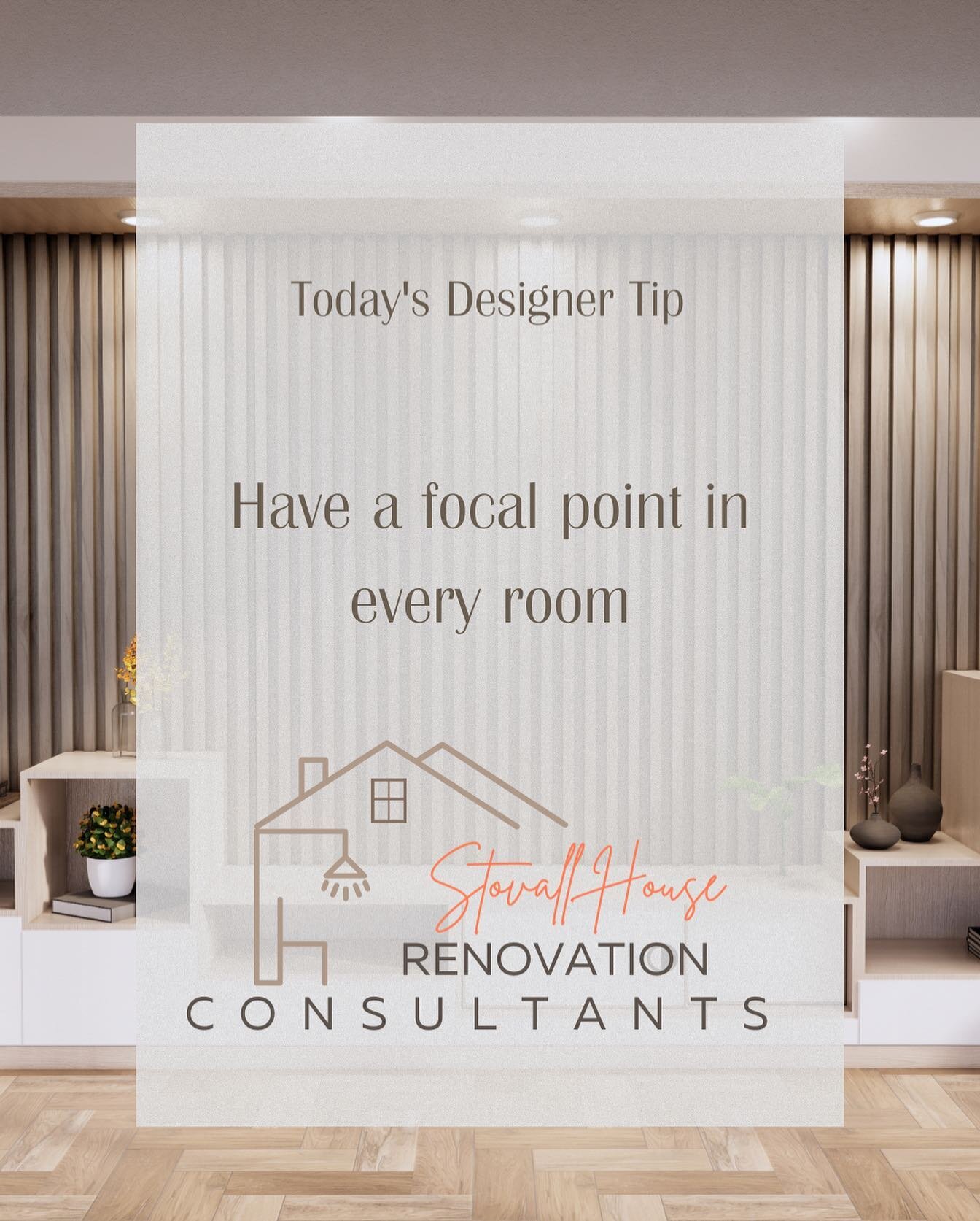 Having a focal point in every room can help create a sense of balance and visual interest. This could be a piece of furniture, a piece of artwork, or even a unique architectural feature in the room. The focal point should be a natural element that dr