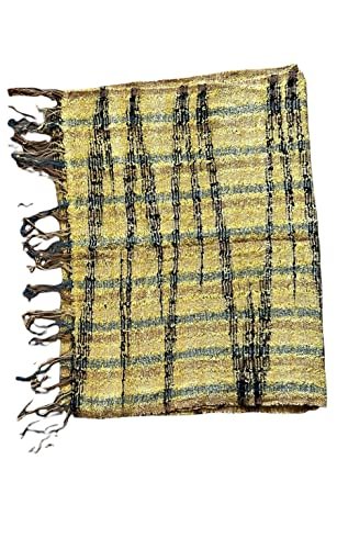 Yellow handwoven scarf