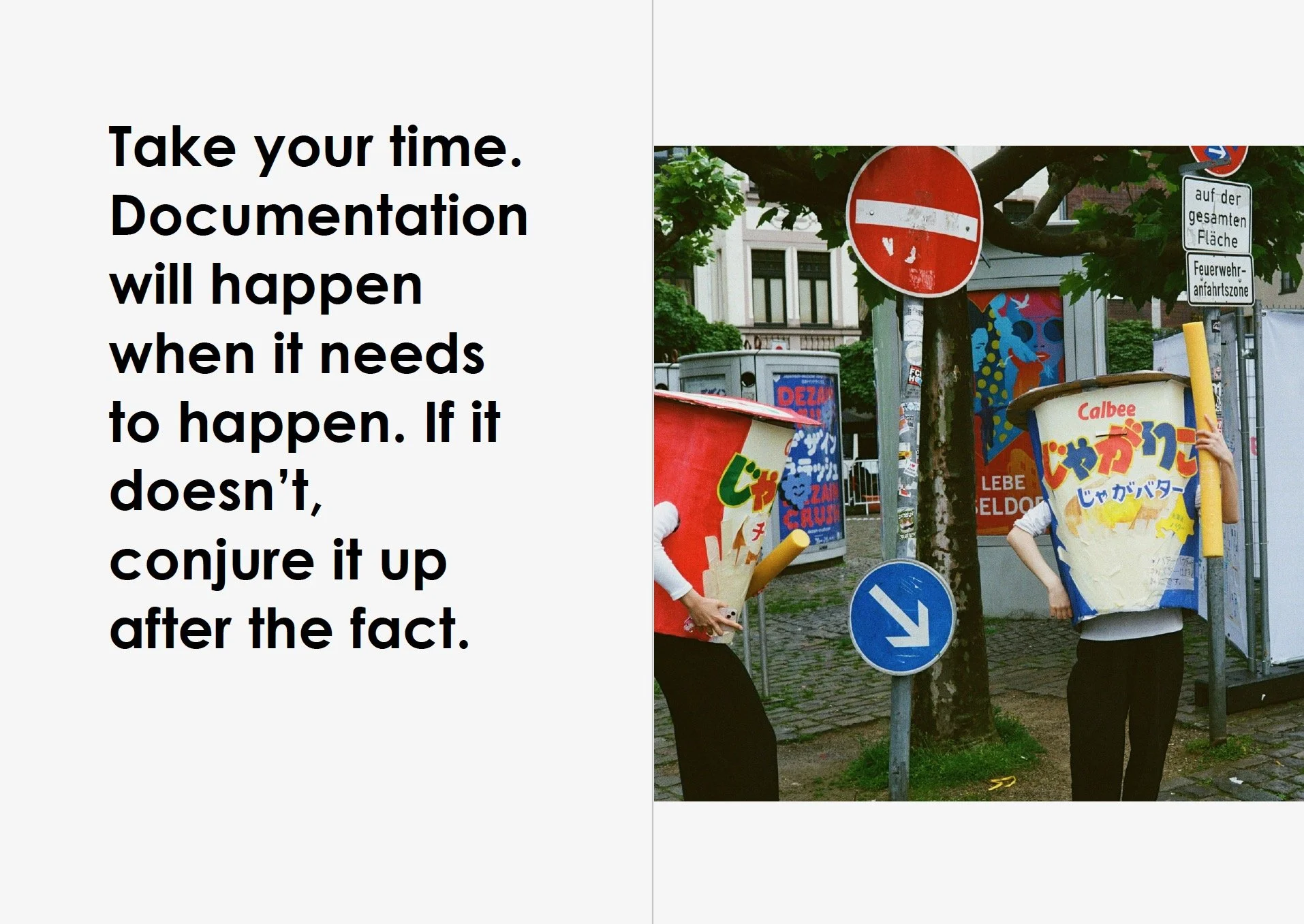 Sample page spread, Permissions for Documentation