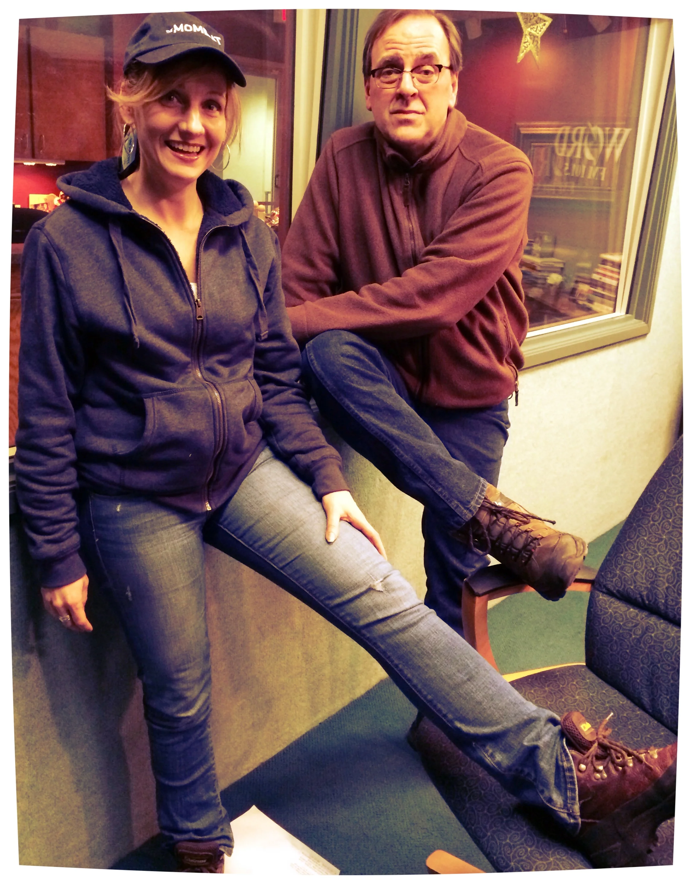 that day we wore the same outfit to work and John was sad about it (winter 2014)