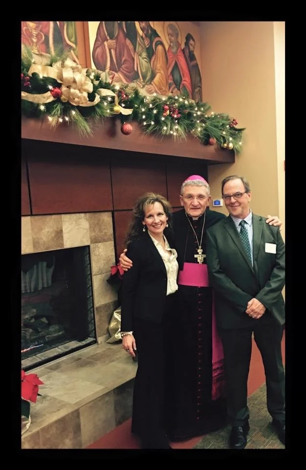 with Bishop David Zubik, at his fab Christmas party (2016)