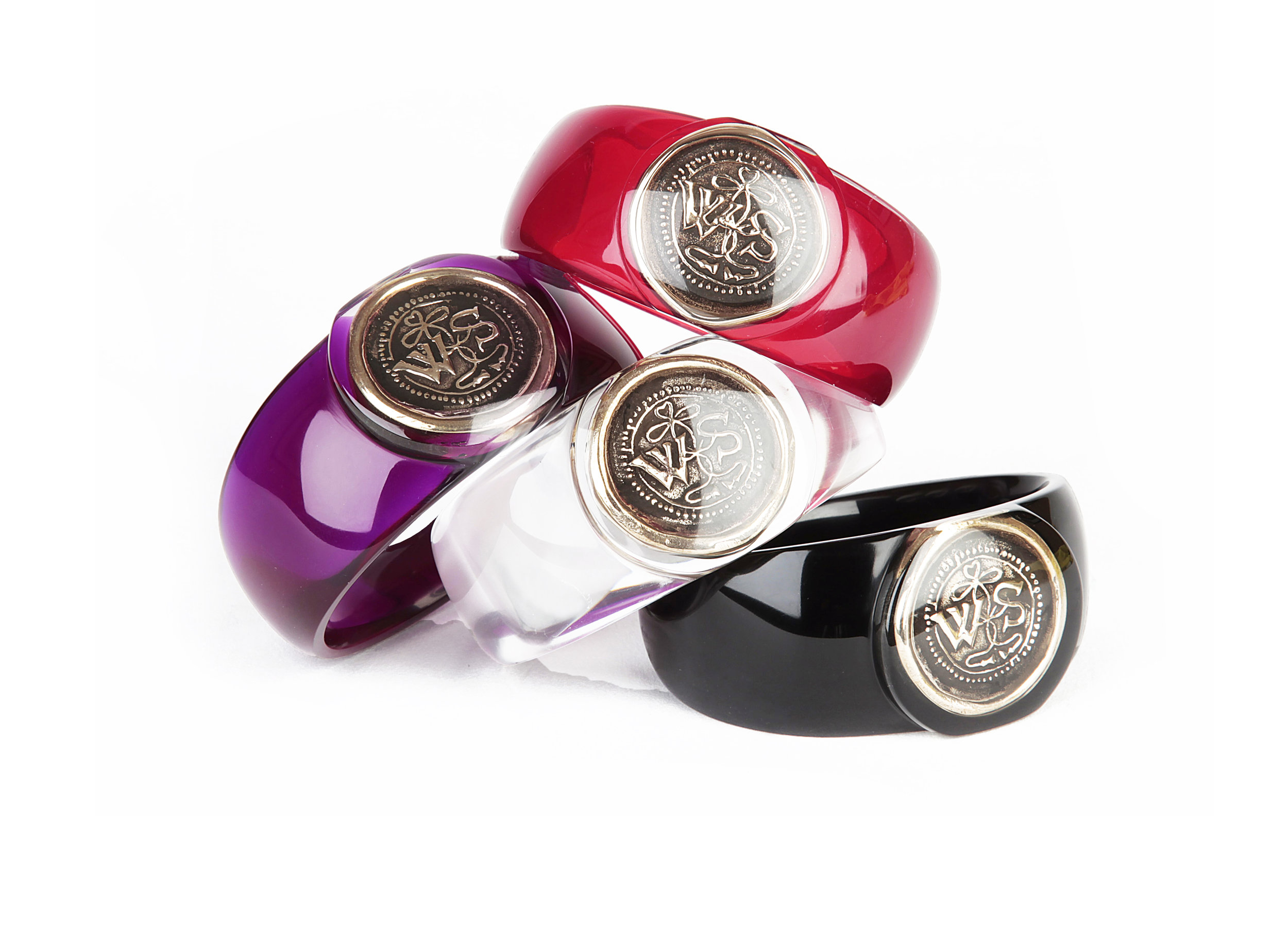Bangle With Seal Crystal Resin And Bronze .jpeg