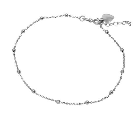 Love Beans Sterling Silver Anklet