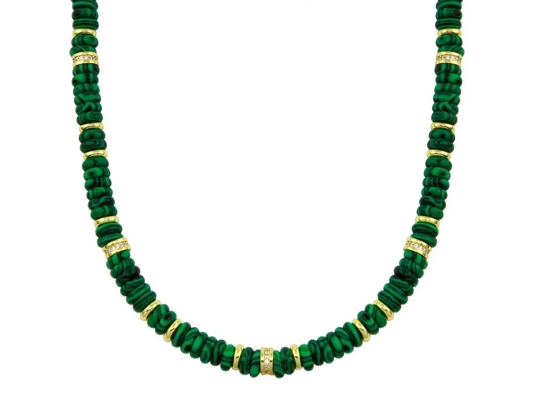 Green Pukka Beaded Necklace