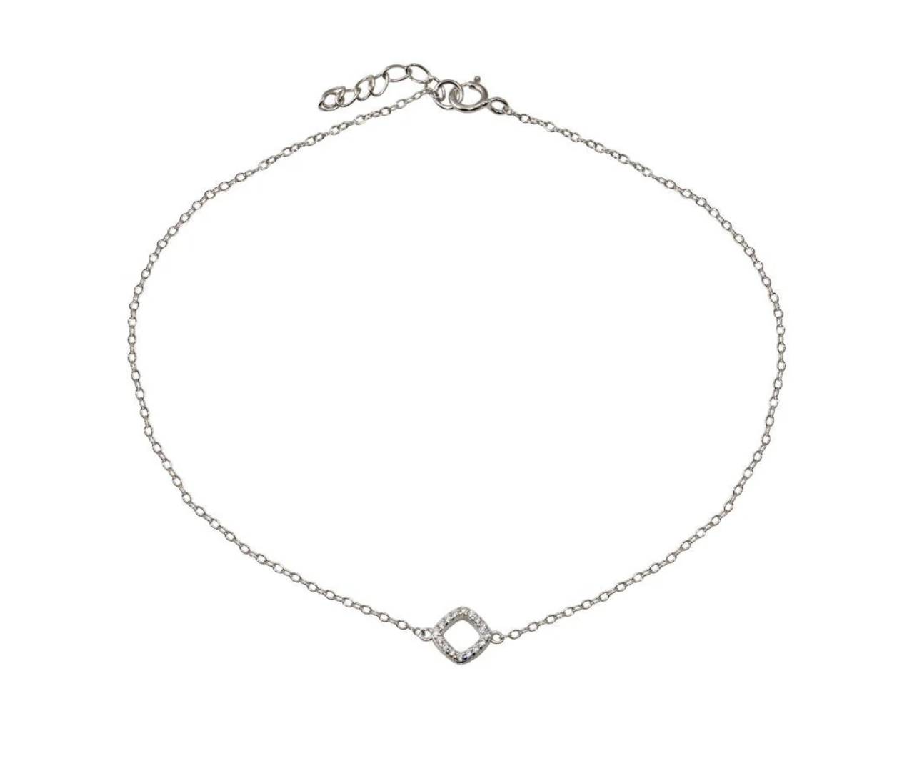 Elegant Dangle Square Anklet