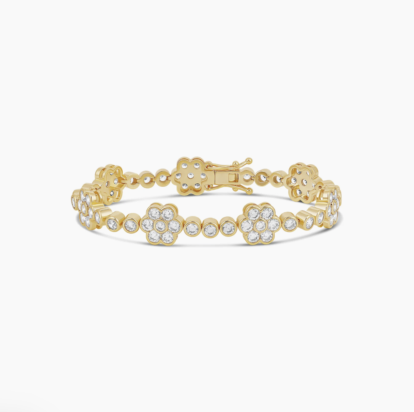 Clear Blossom Tennis Bracelet
