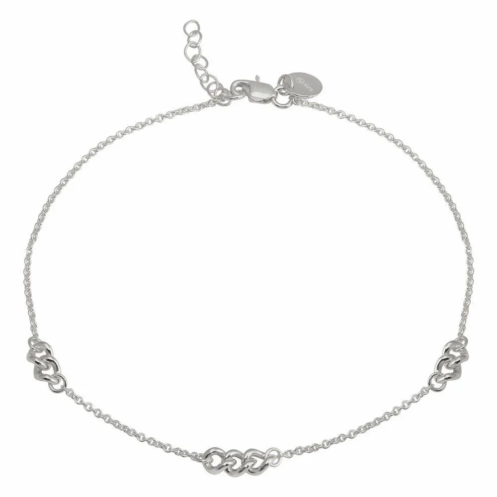 Linked For Life Sterling Silver Anklet