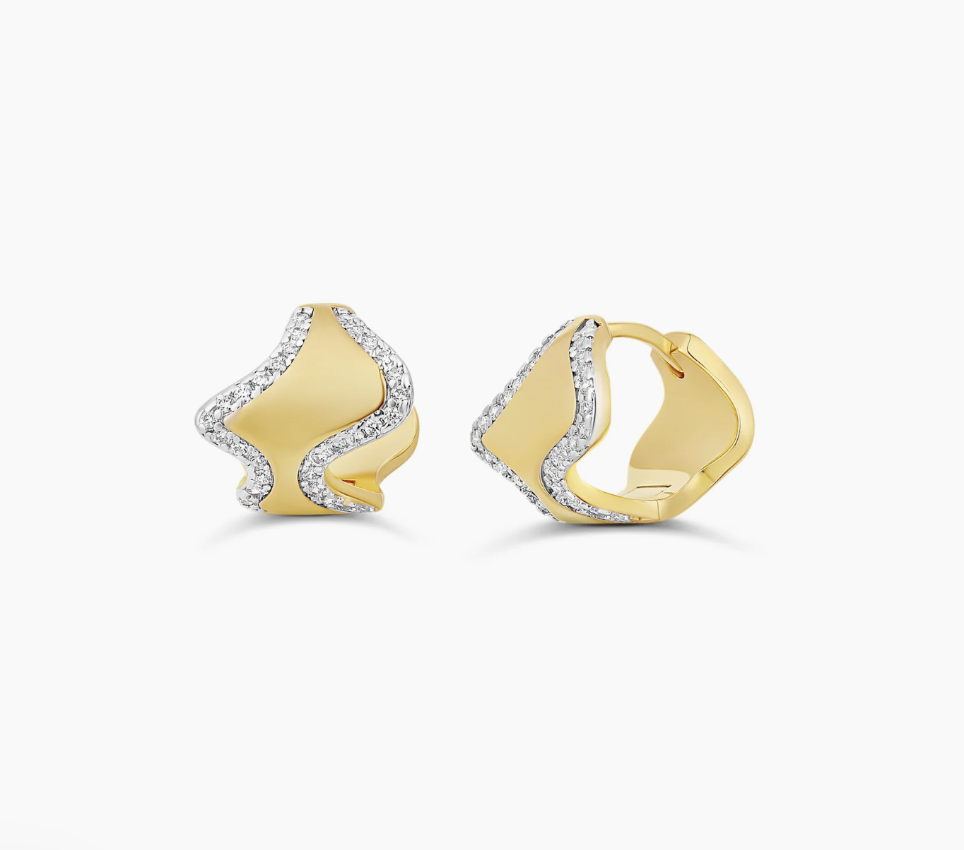 Wavy Baby Huggie Earrings