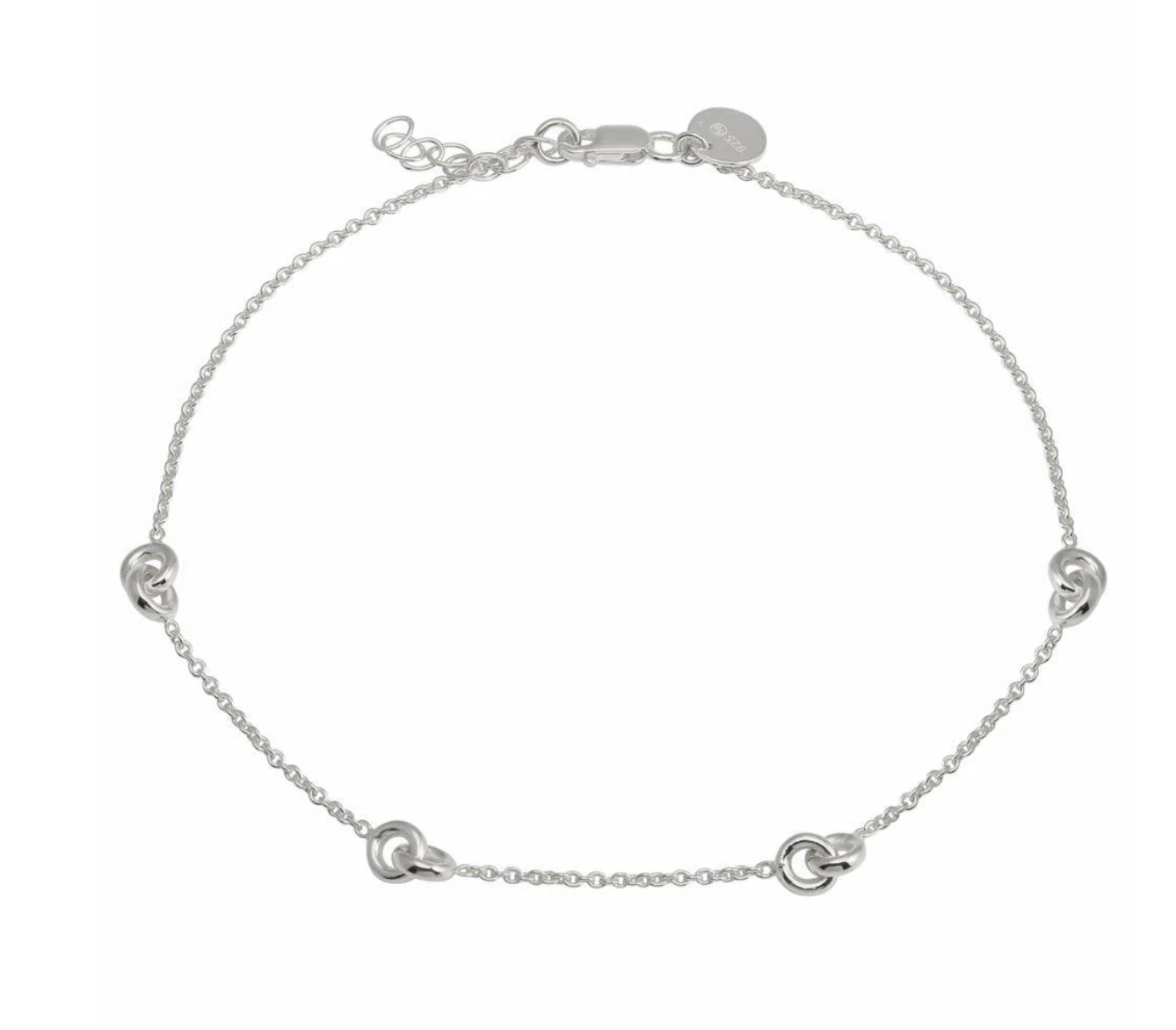 Silver Knotted Anklet