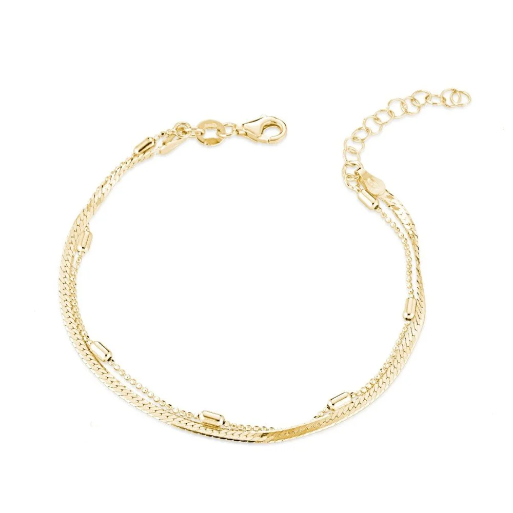 Double Trouble Gold Bracelet