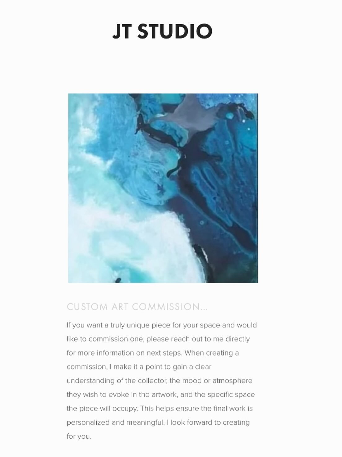 Accepting new commissions for the 2026 year. Please apply through my website jazminetarastudio.com or DM me for more details. I&rsquo;ll only be taking a few commissions this year while I work on new series for upcoming shows, 

I can&rsquo;t wait to